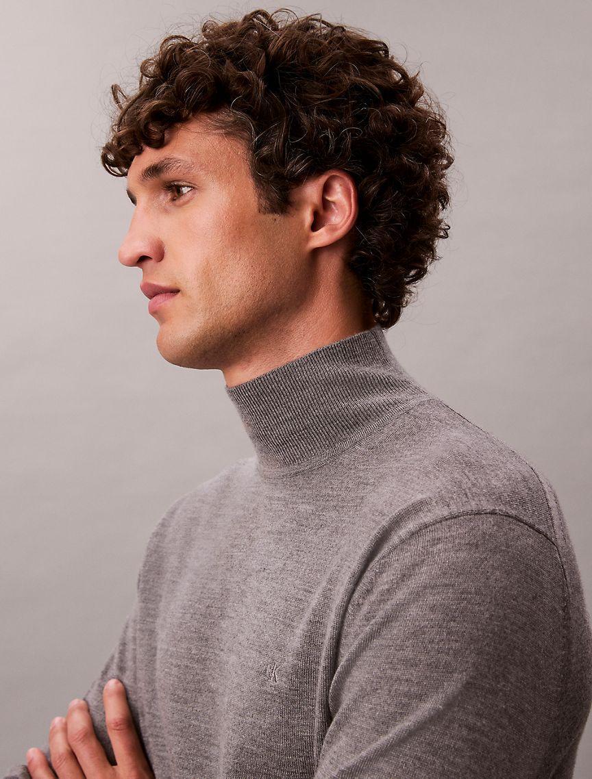Merino Wool Mock Neck Sweater Product Image