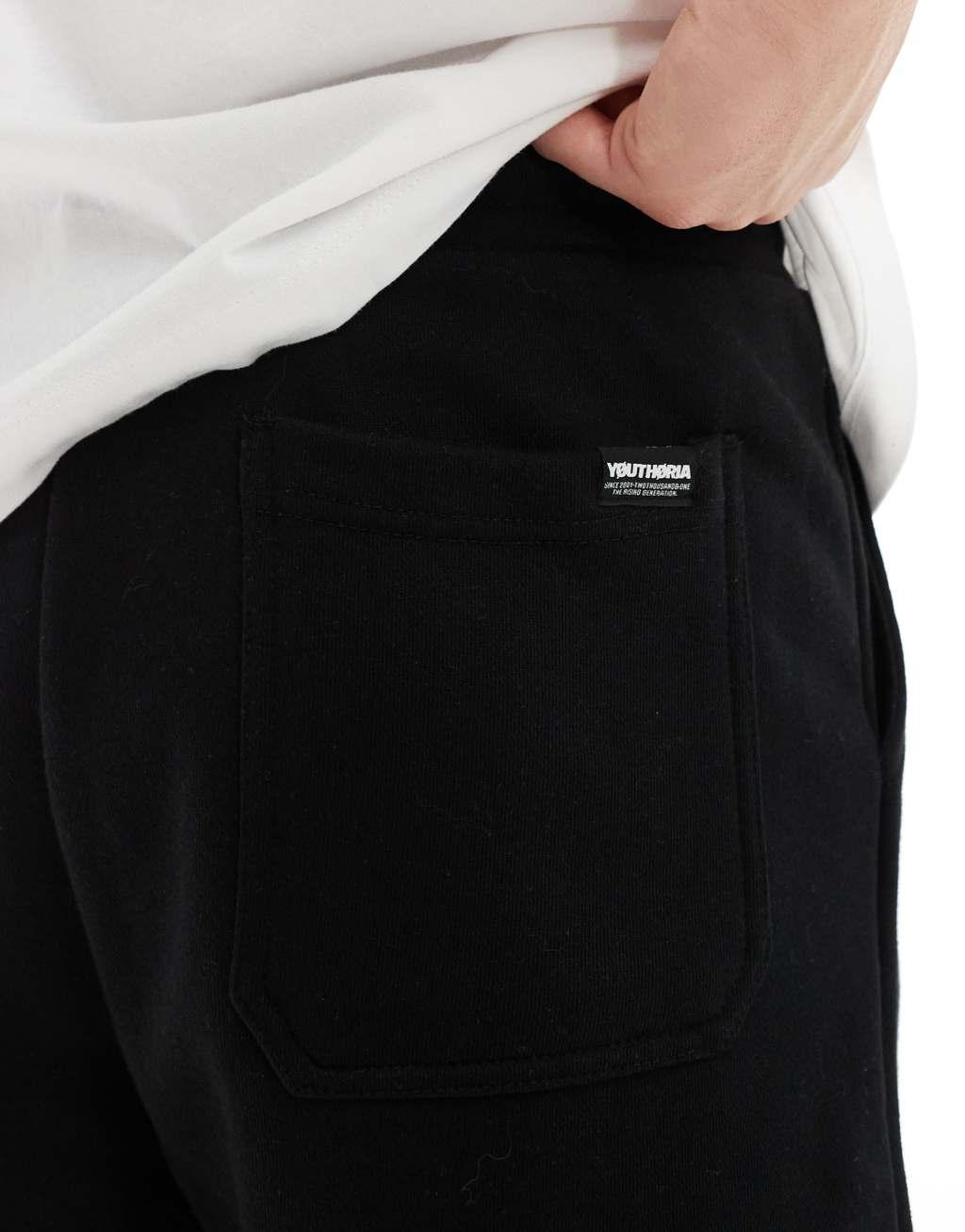 Bershka jersey short in black Product Image