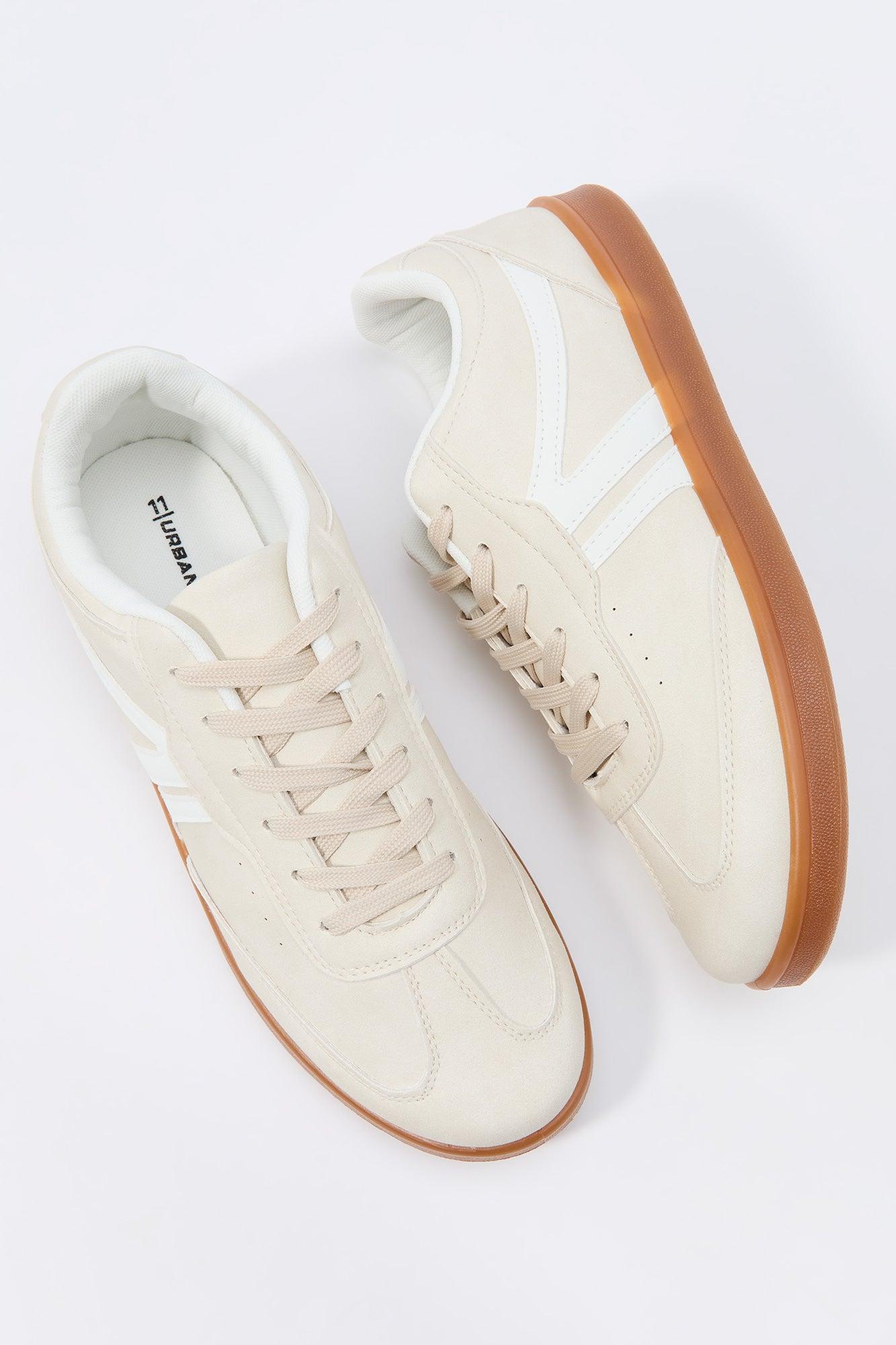 Faux Leather Low Top Retro Sneaker Male Product Image