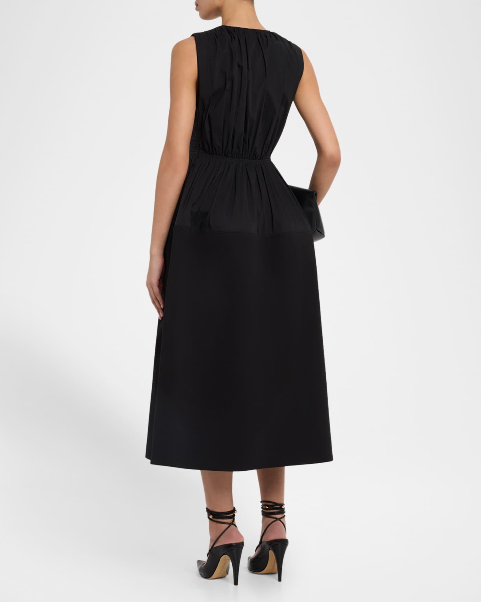 Mika Gathered Sleeveless Midi Dress Product Image