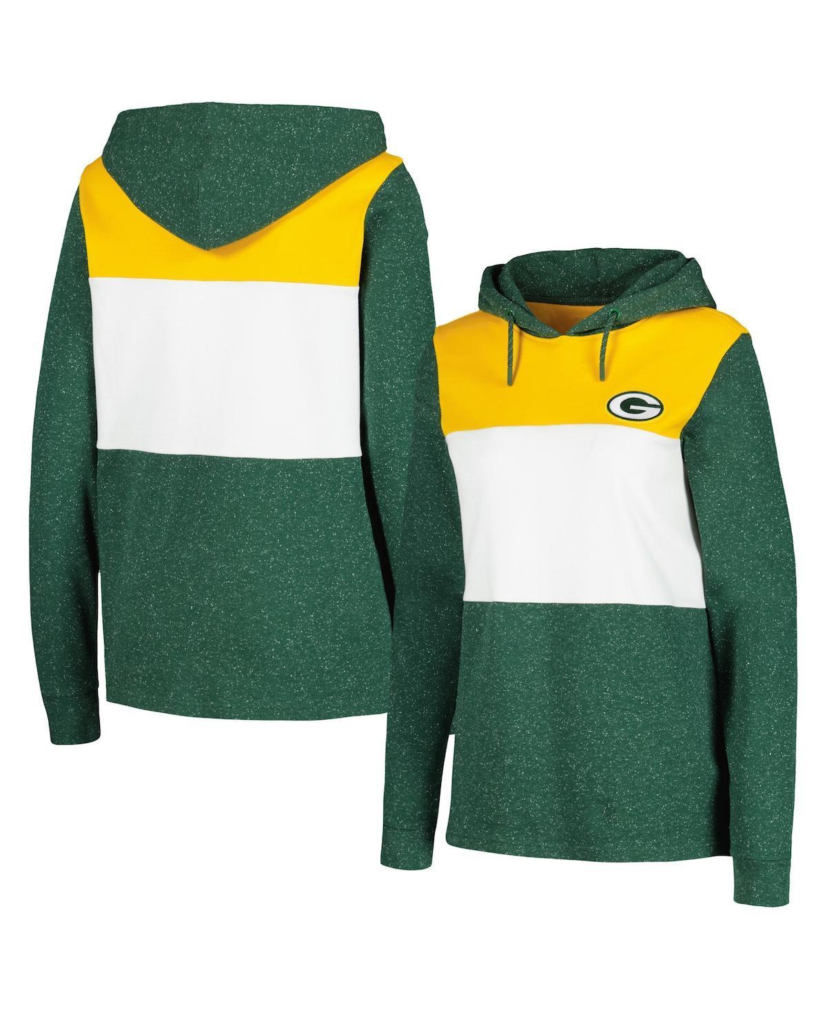 Women's Antigua Green Green Bay Packers Wicket Pullover Hoodie, Size: XL Product Image