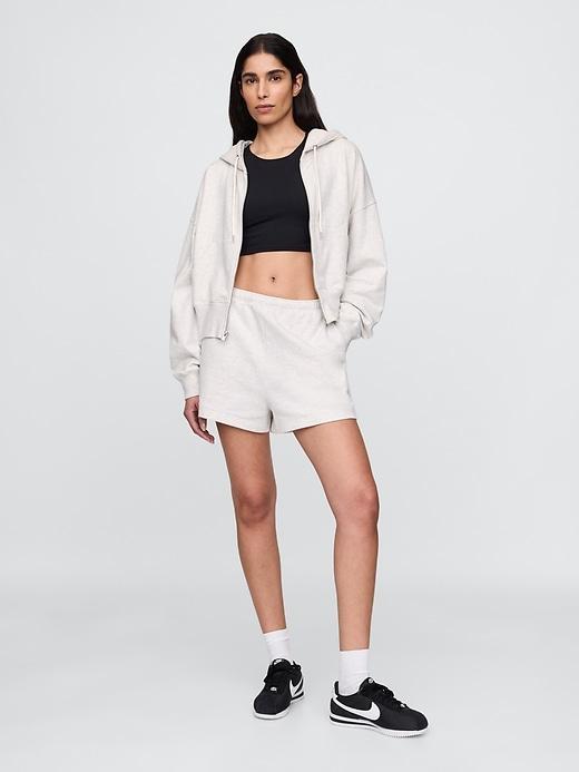 Heavyweight French Terry Oversized Zip Wedge Hoodie Product Image