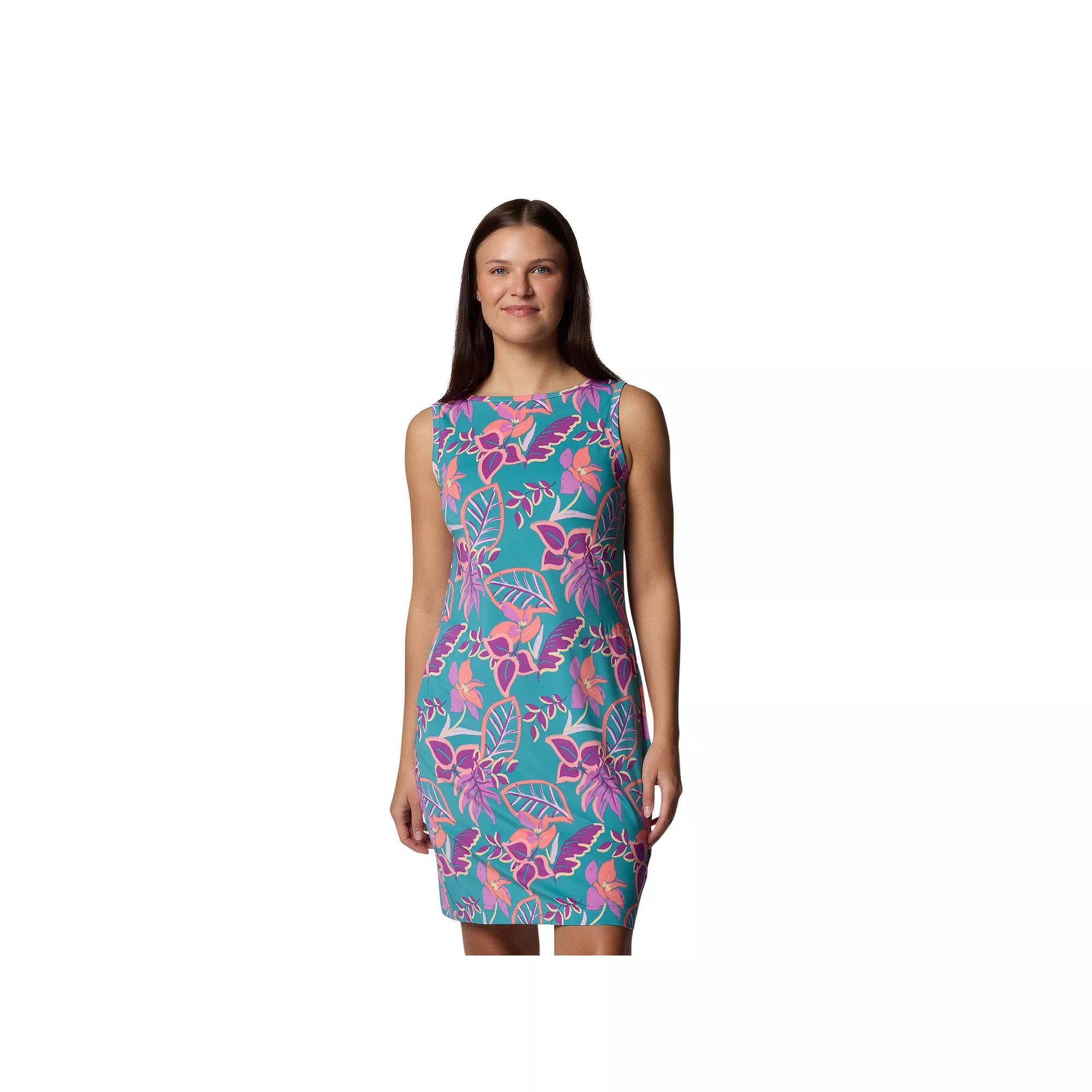 Columbia Womens Chill River Printed Crew Neck Sleeveless Shift Dress Product Image