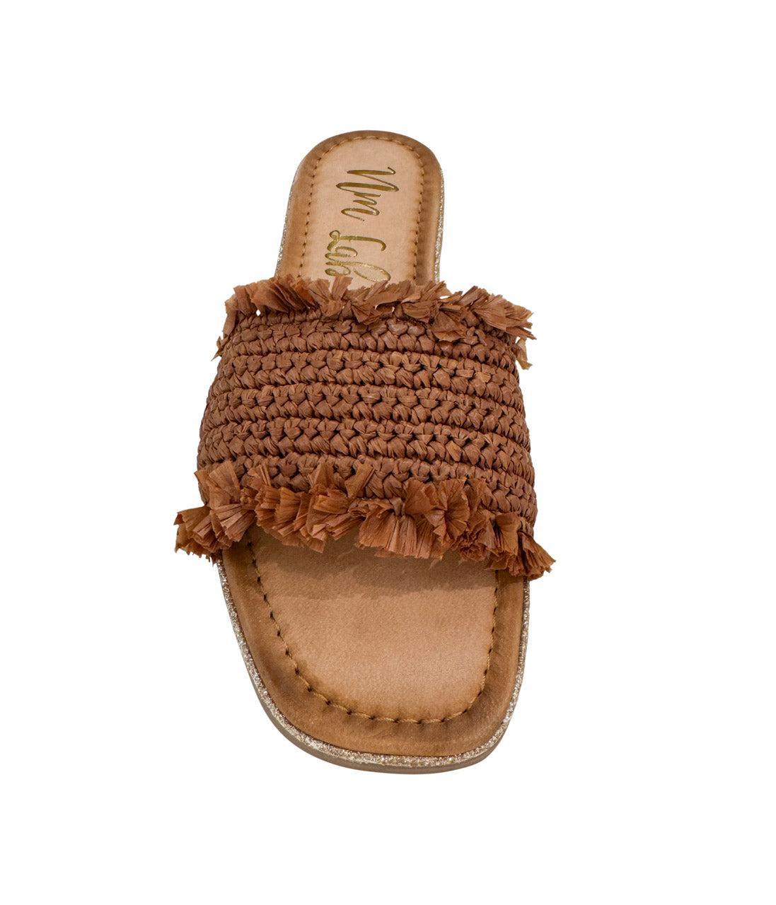 Juana Woven Sandals in Tan Product Image
