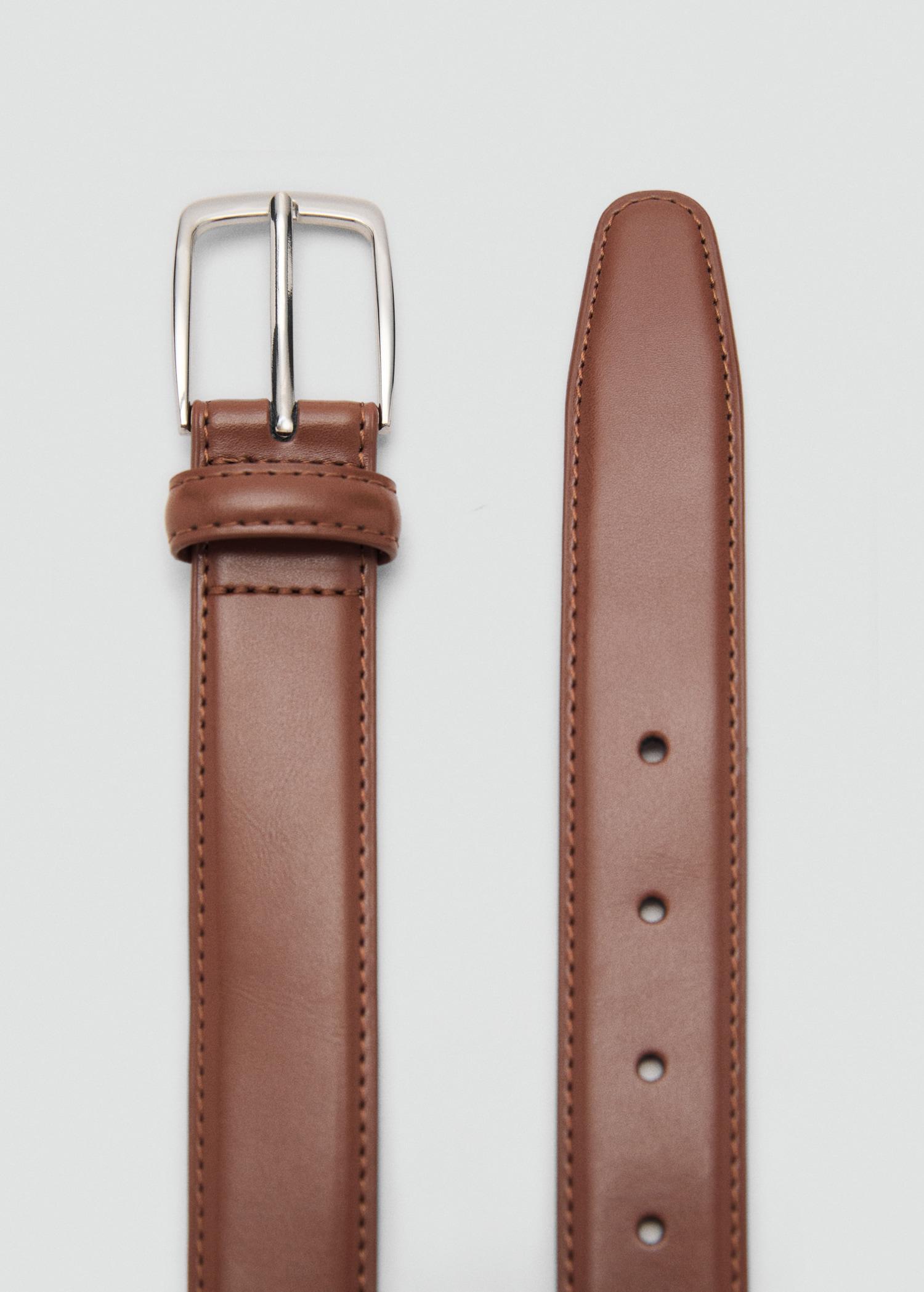 Nappa leather belt - Men | MANGO USA Product Image