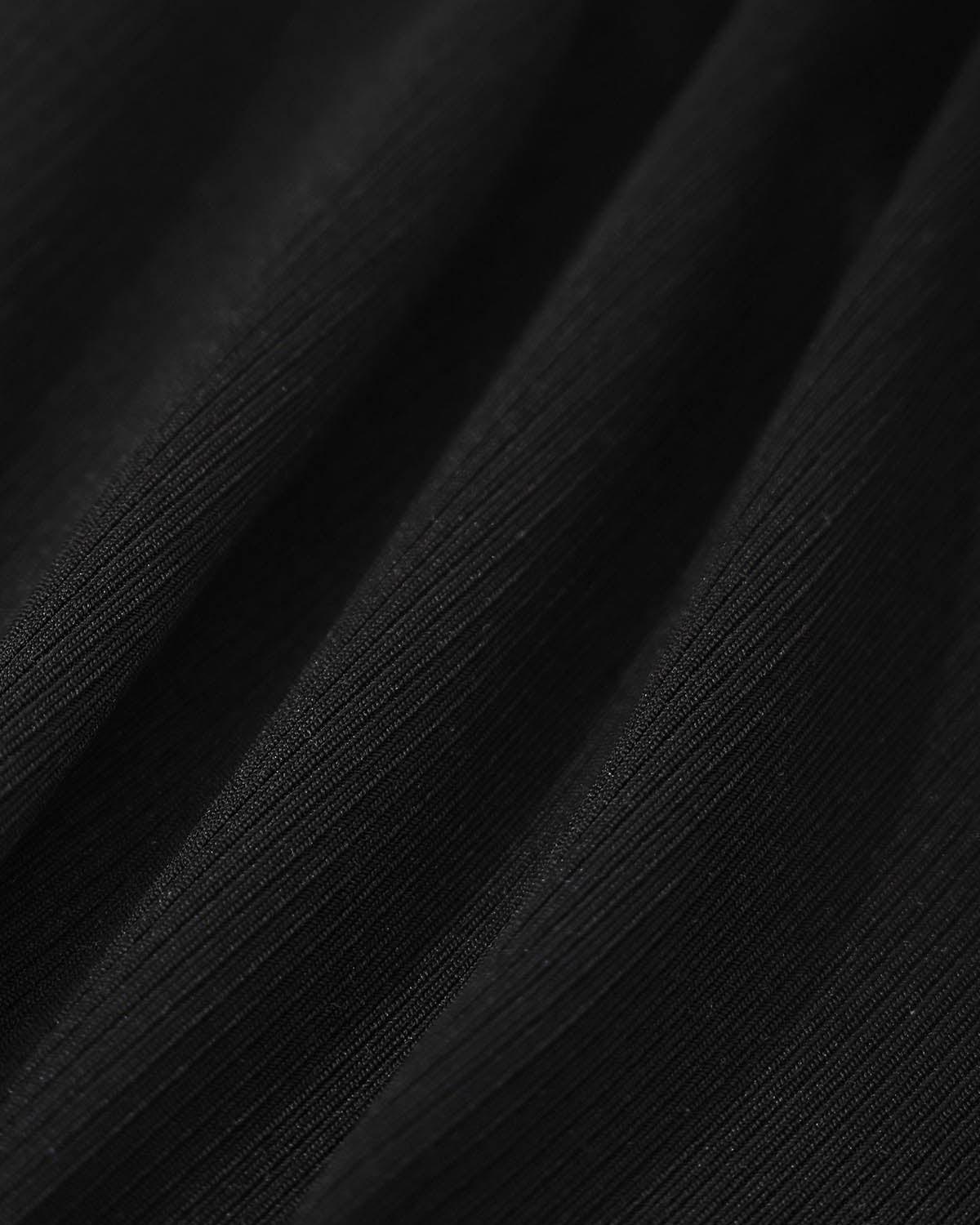 Black Contrast U-Shaped One-Piece Swimsuit Product Image