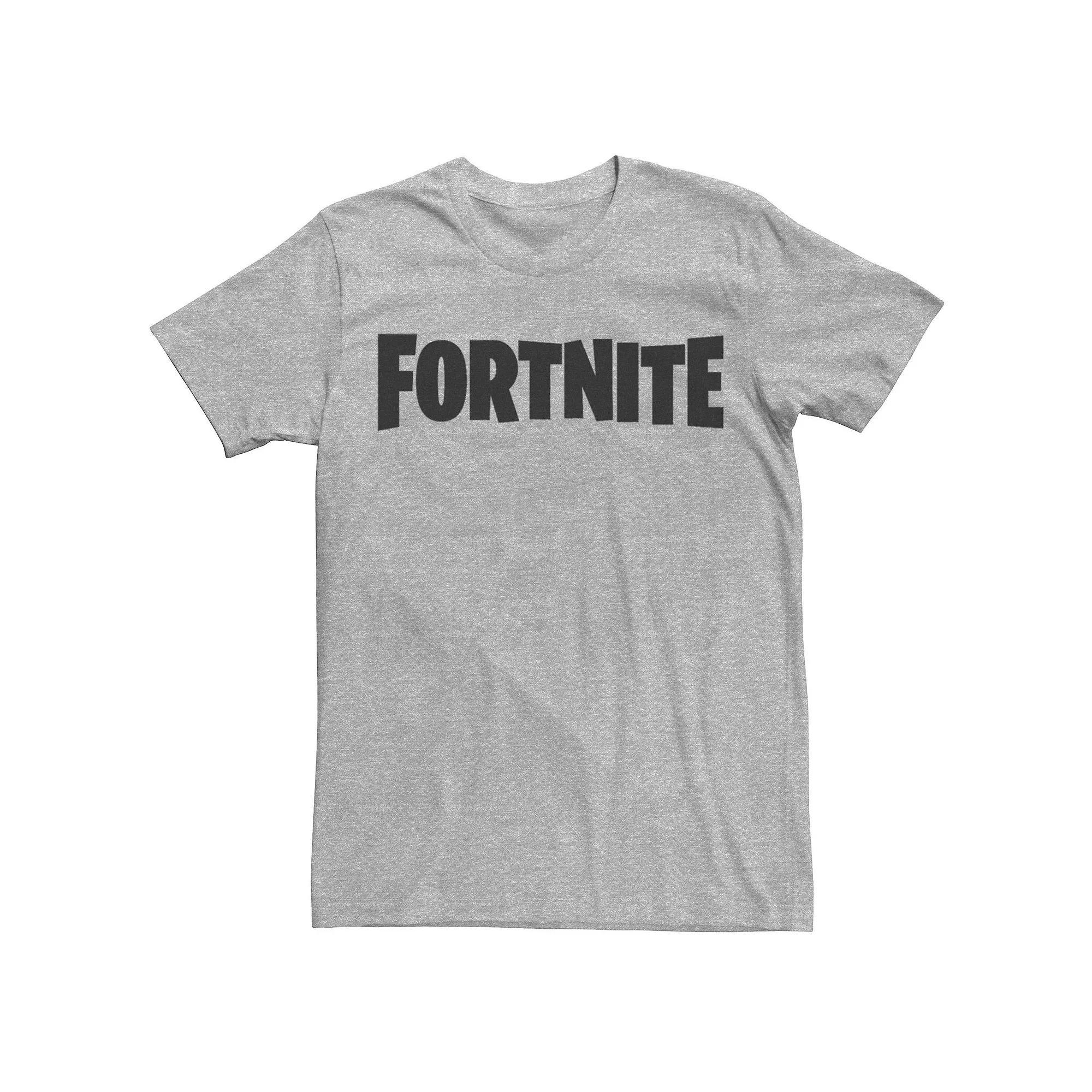 Mens Fortnite Greyscale Classic Logo Tee, Boys Athletic Grey Product Image