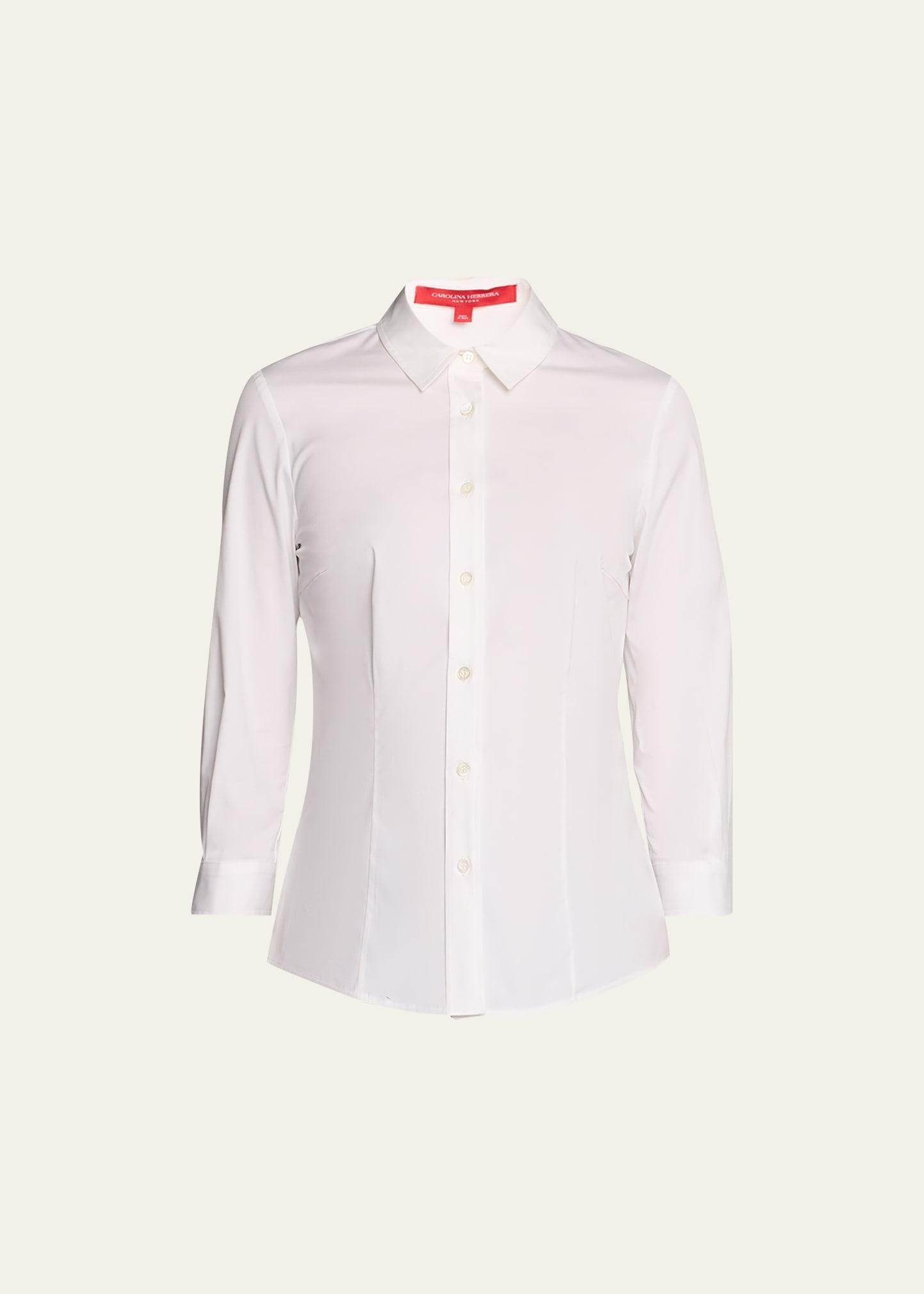 Classic Cotton Button-Front Shirt Product Image