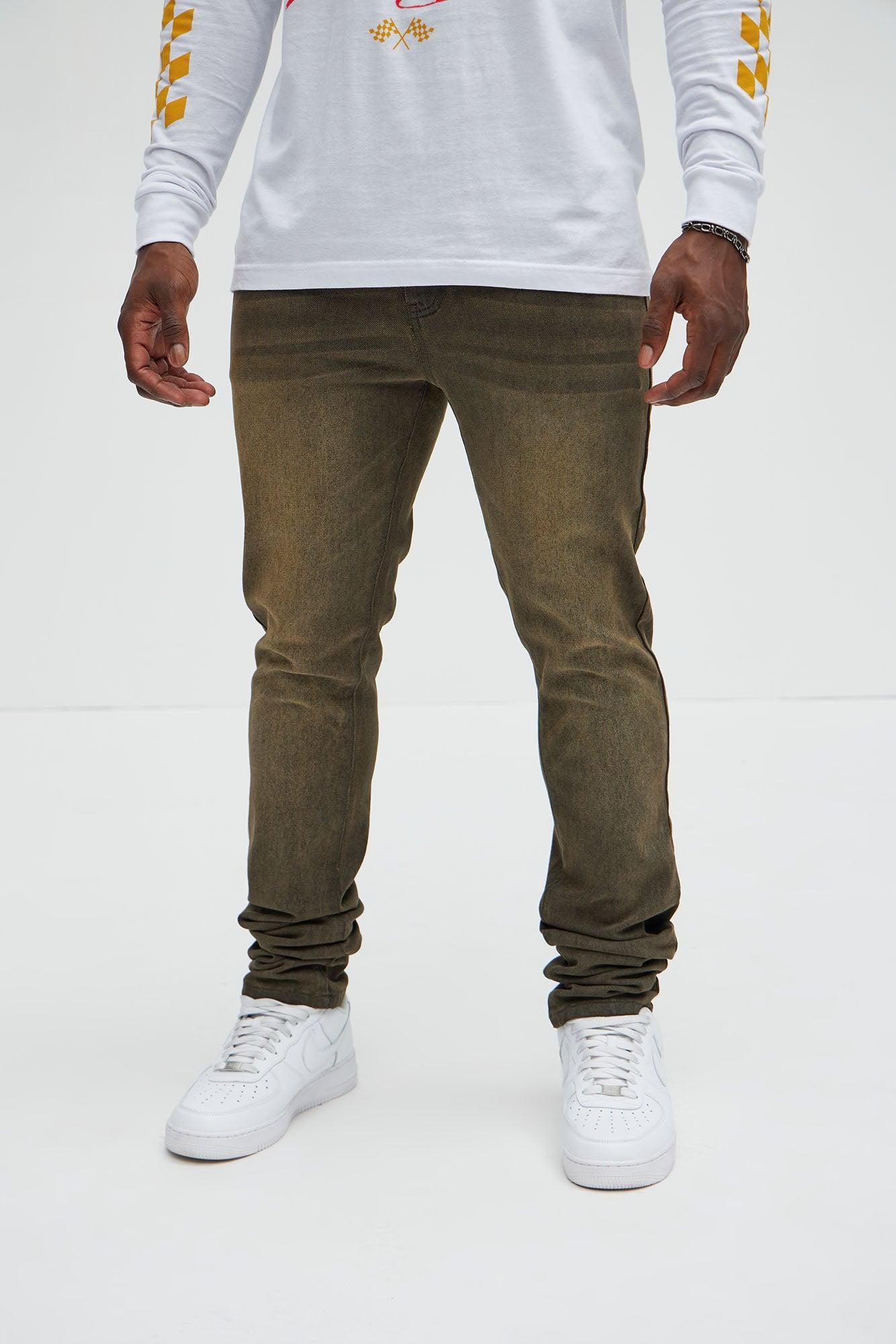 Cornell Stacked Skinny Jeans - Green Product Image