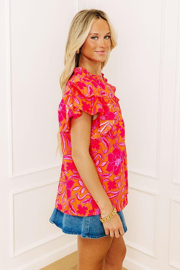 Mimosas Sippin' Floral Top Product Image