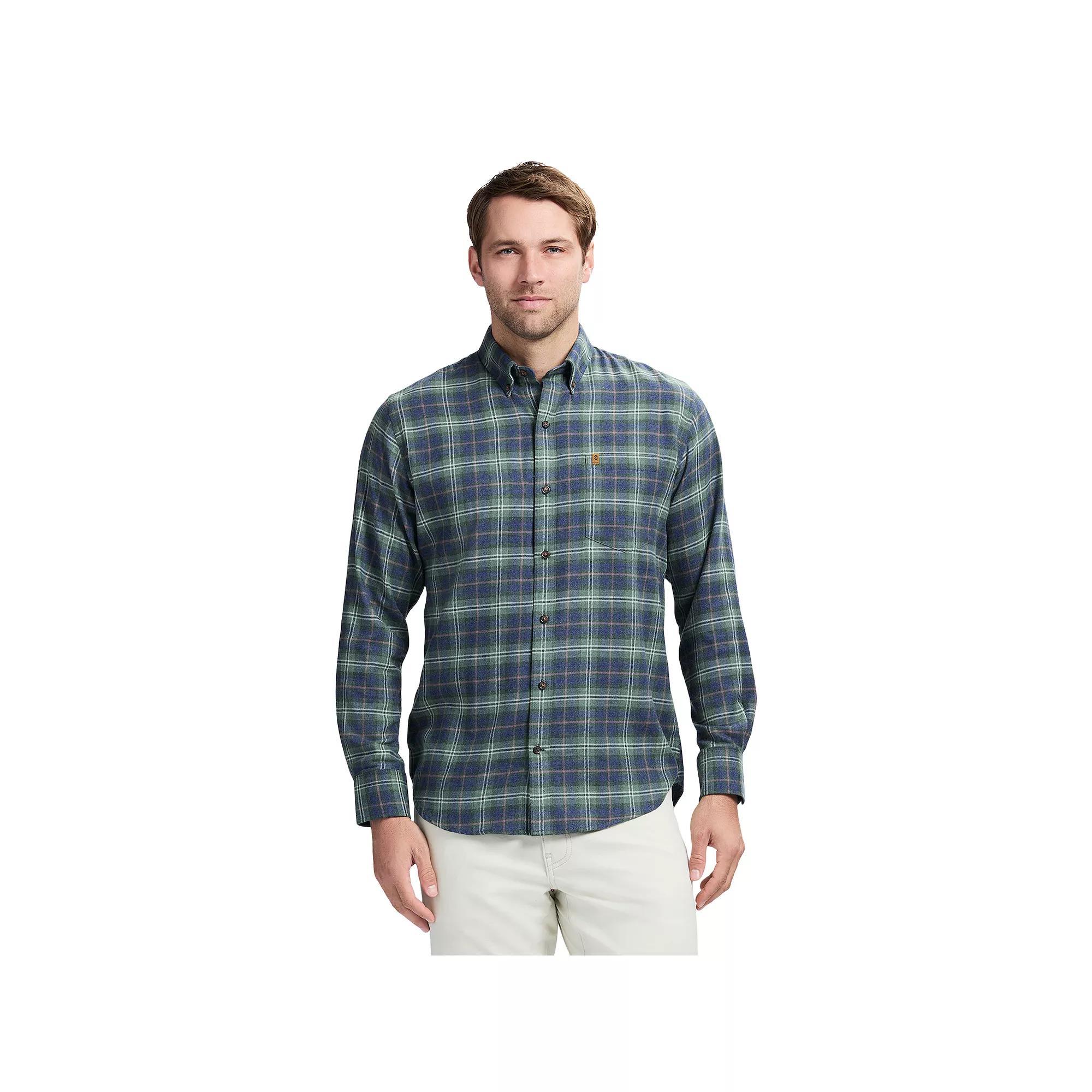 Mens IZOD Stratton Flannel Long Sleeve Button Down Shirt Product Image