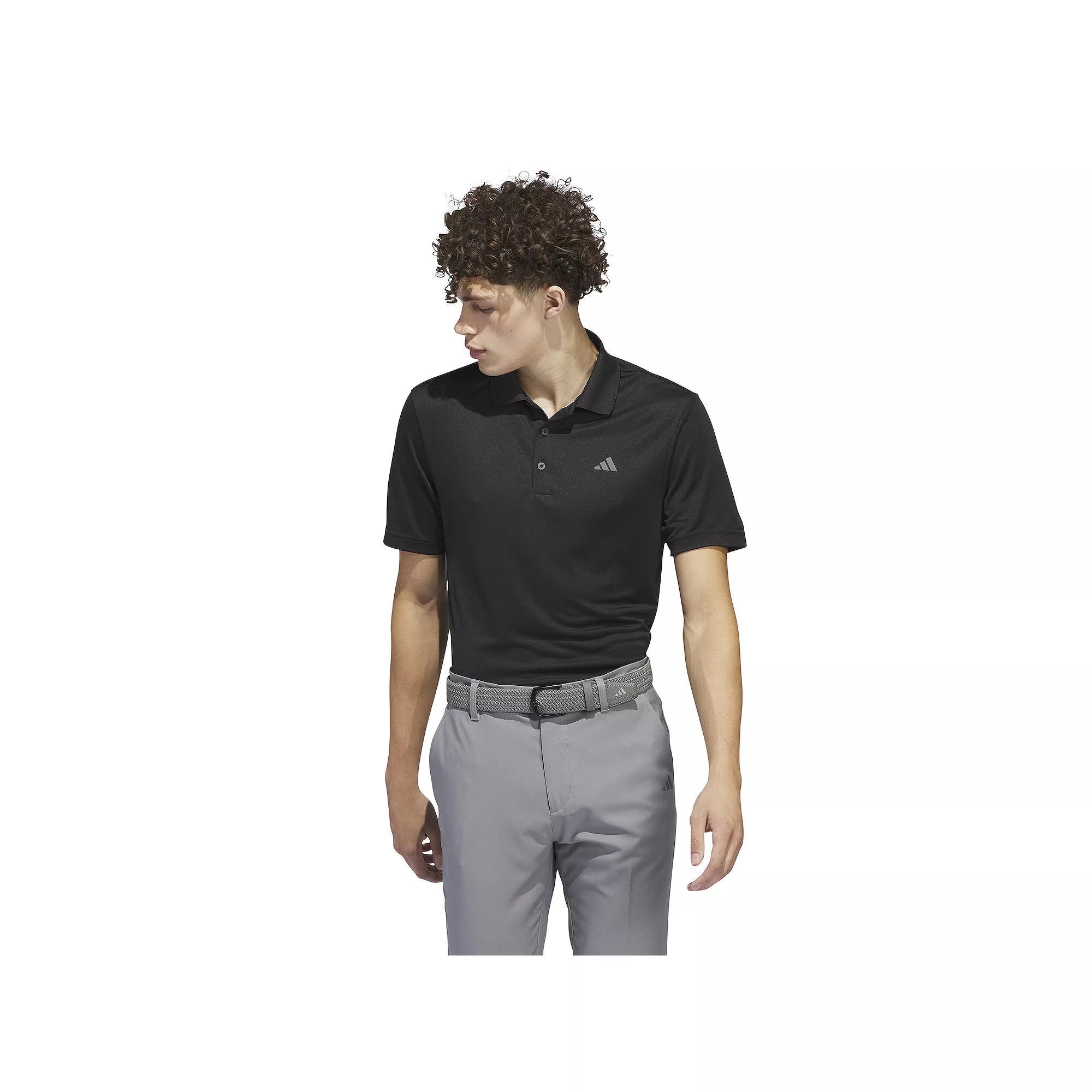 Men's adidas Adi Performance Golf Polo Shirt, Size: Medium, Black Product Image
