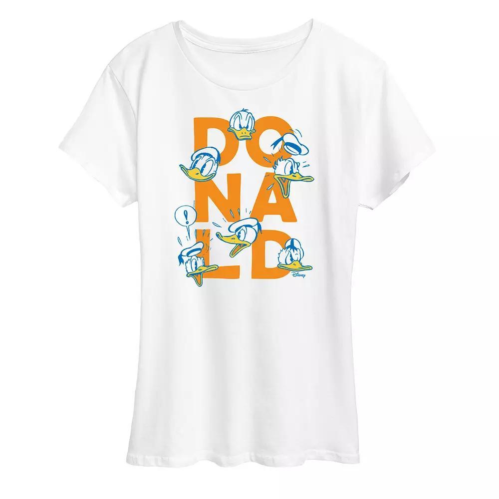 Disneys Donald Duck Womens Founding Feather Grid Graphic Tee Product Image
