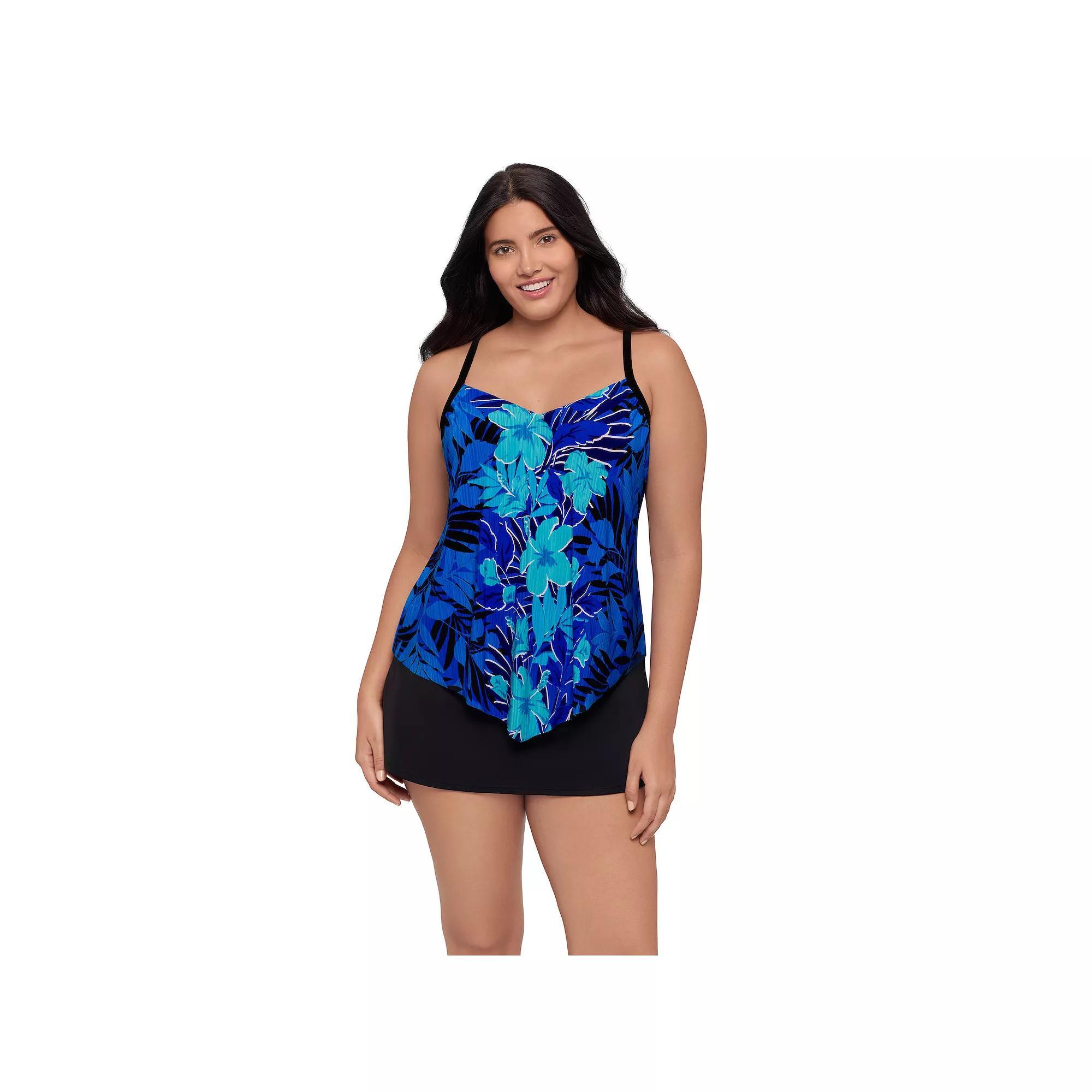 Women's Trimshaper Hank Tankini Swim Top, Size: 16, Tropic Product Image