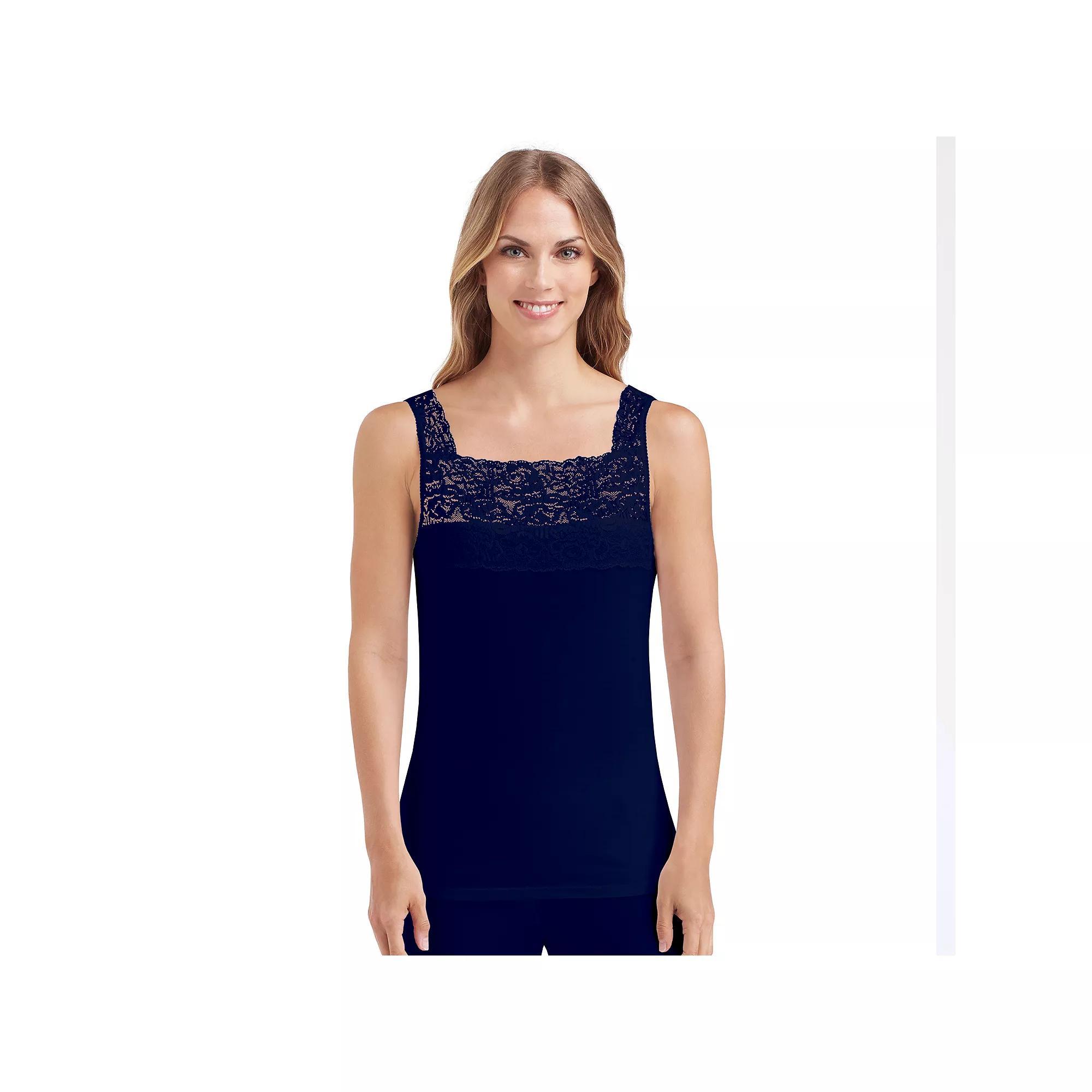 Cuddl Duds® SofTech Lace-Trim Tank Top - Women's, Size: Medium, Ivory Product Image