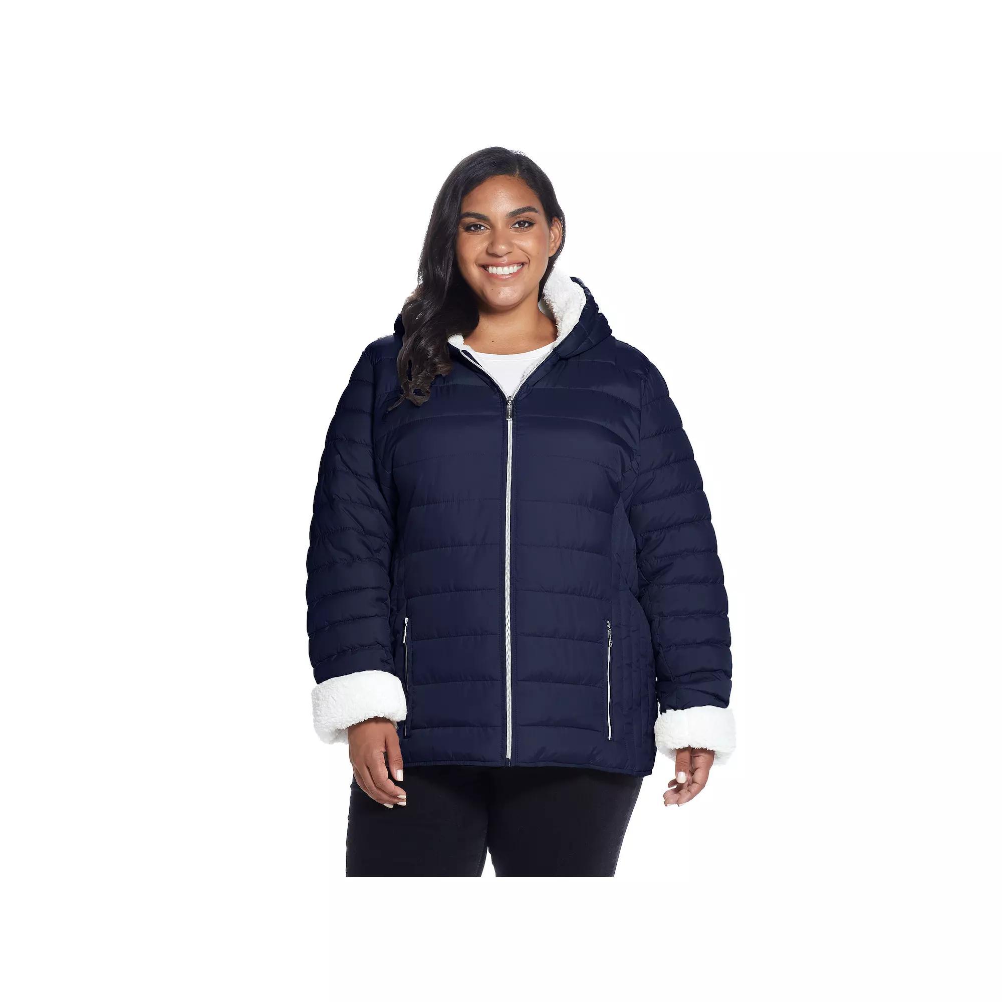 Women's Weathercast Sherpa-Lined Puffer Jacket, Size: 3XL, Coriander Product Image