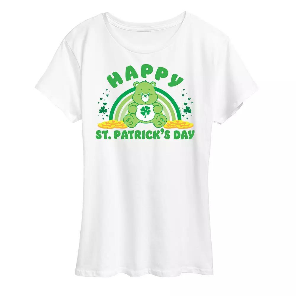 Women's Care Bears Happy St. Patrick's Day Graphic Tee, Size: Medium, White Product Image