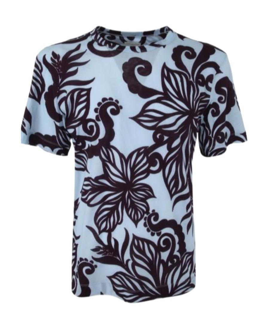 DRIES VAN NOTEN Graphic Printed Crewneck T-shirt In Black Product Image