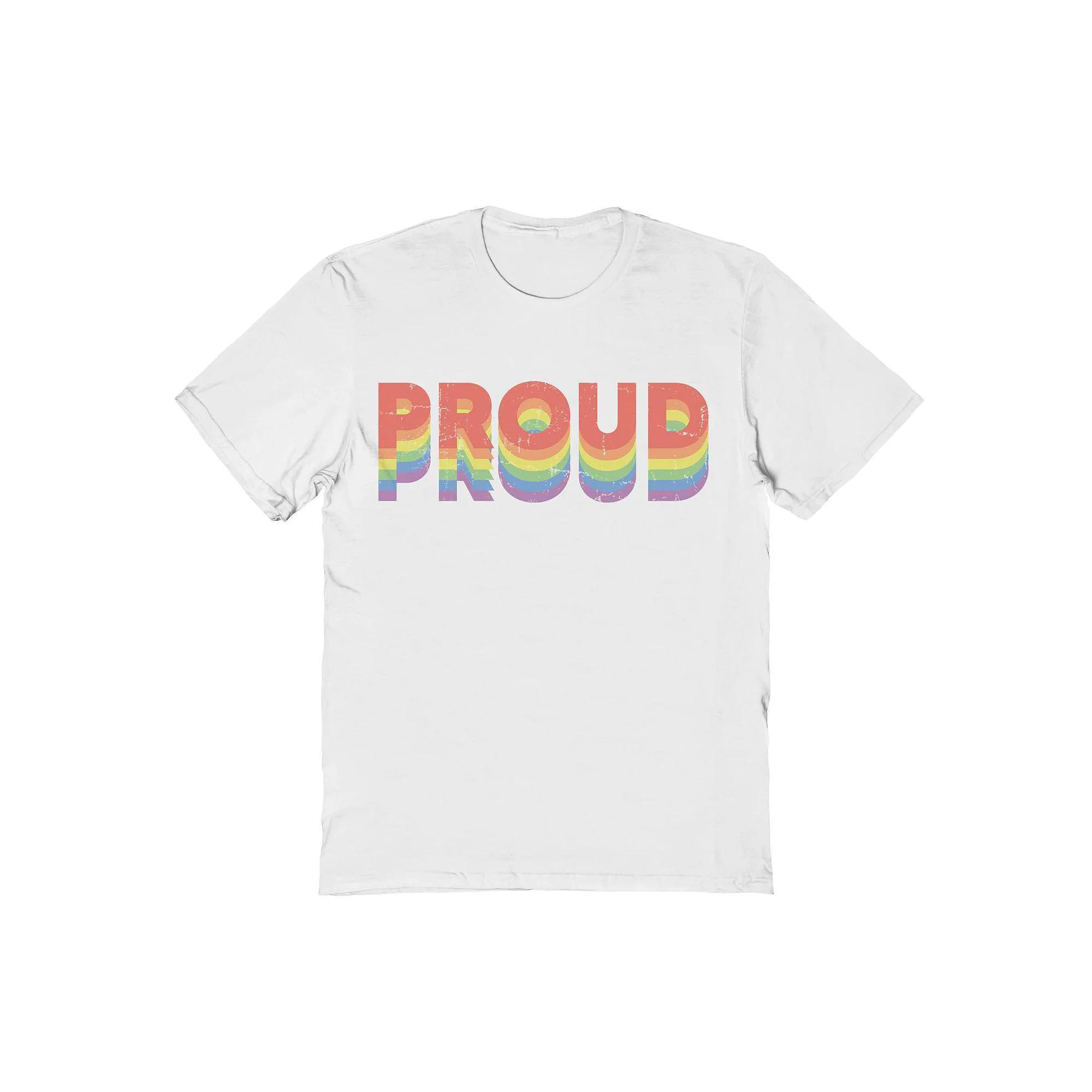 Men's Grayson Threads The Label Proud Pride Graphic Tee, Size: Medium, White Product Image