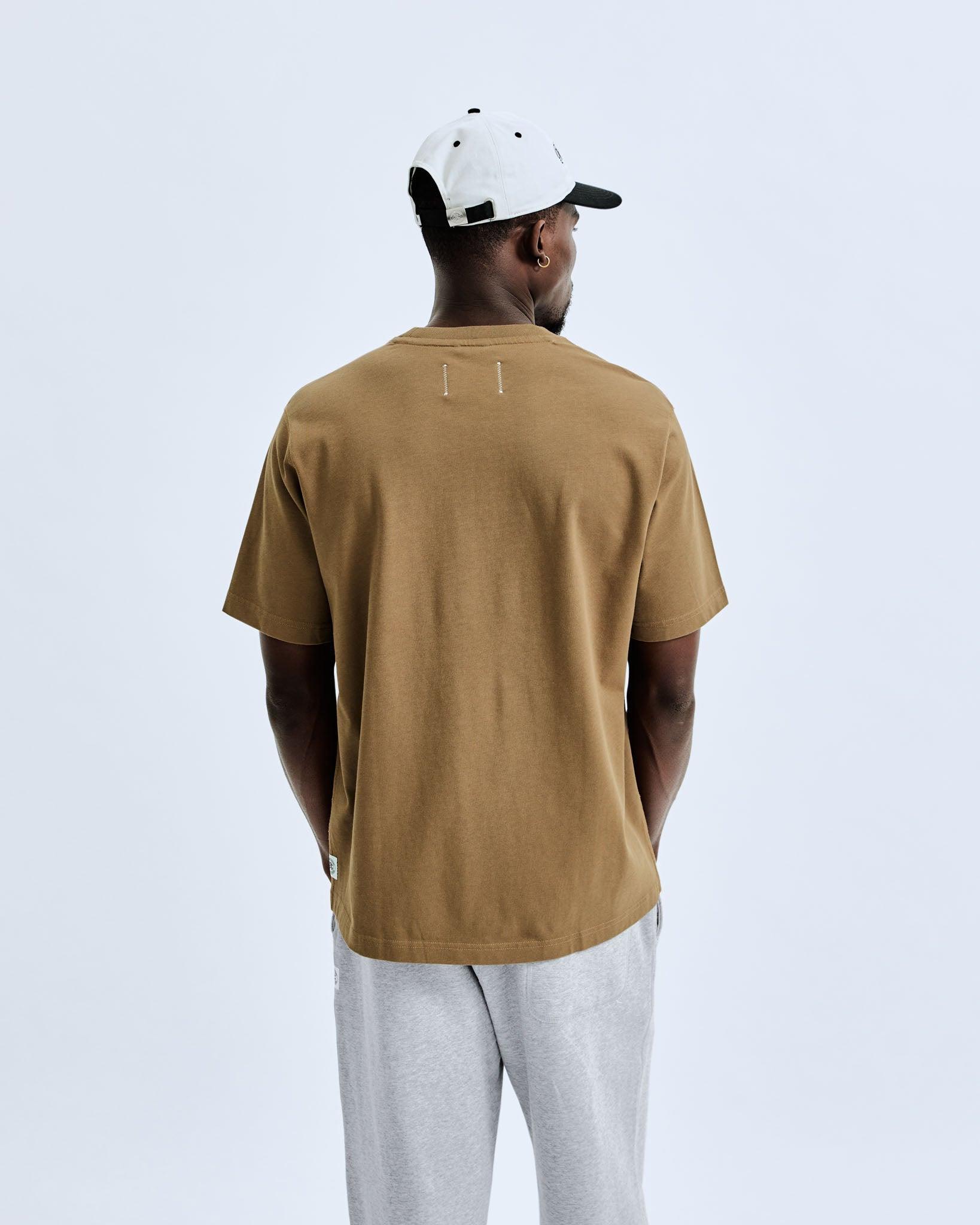 Reigning Champ Midweight Jersey Arch Logo T-Shirt in Black Product Image