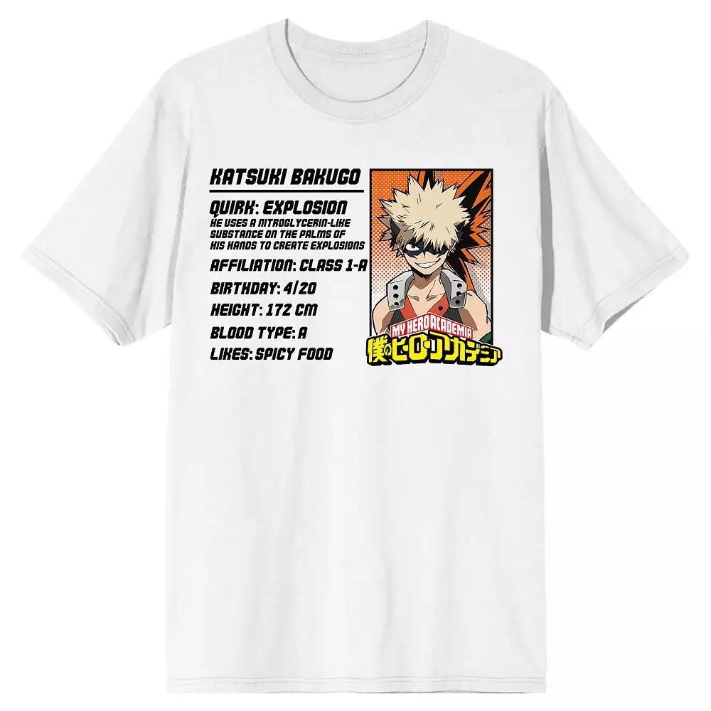 Men's My Hero Academia Katsuki Tee, Size: XXL, White Product Image