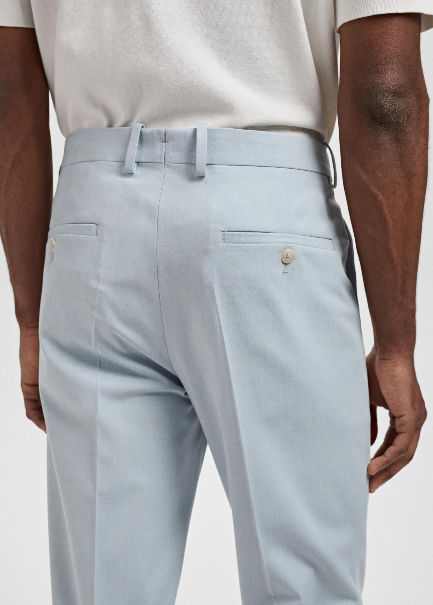 Stretch fabric super slim-fit suit trousers - Men | MANGO USA Product Image