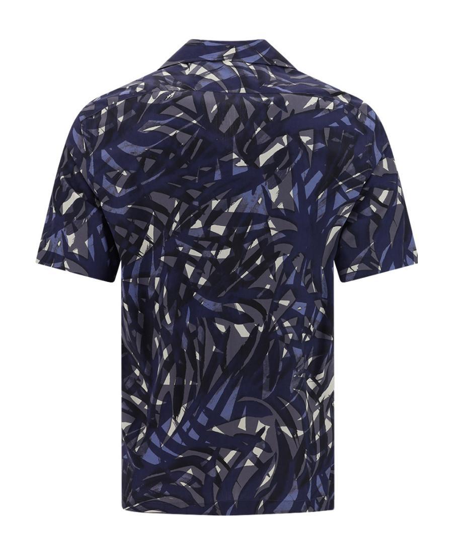 ZEGNA Patterned Short-sleeved Shirt In Black Product Image