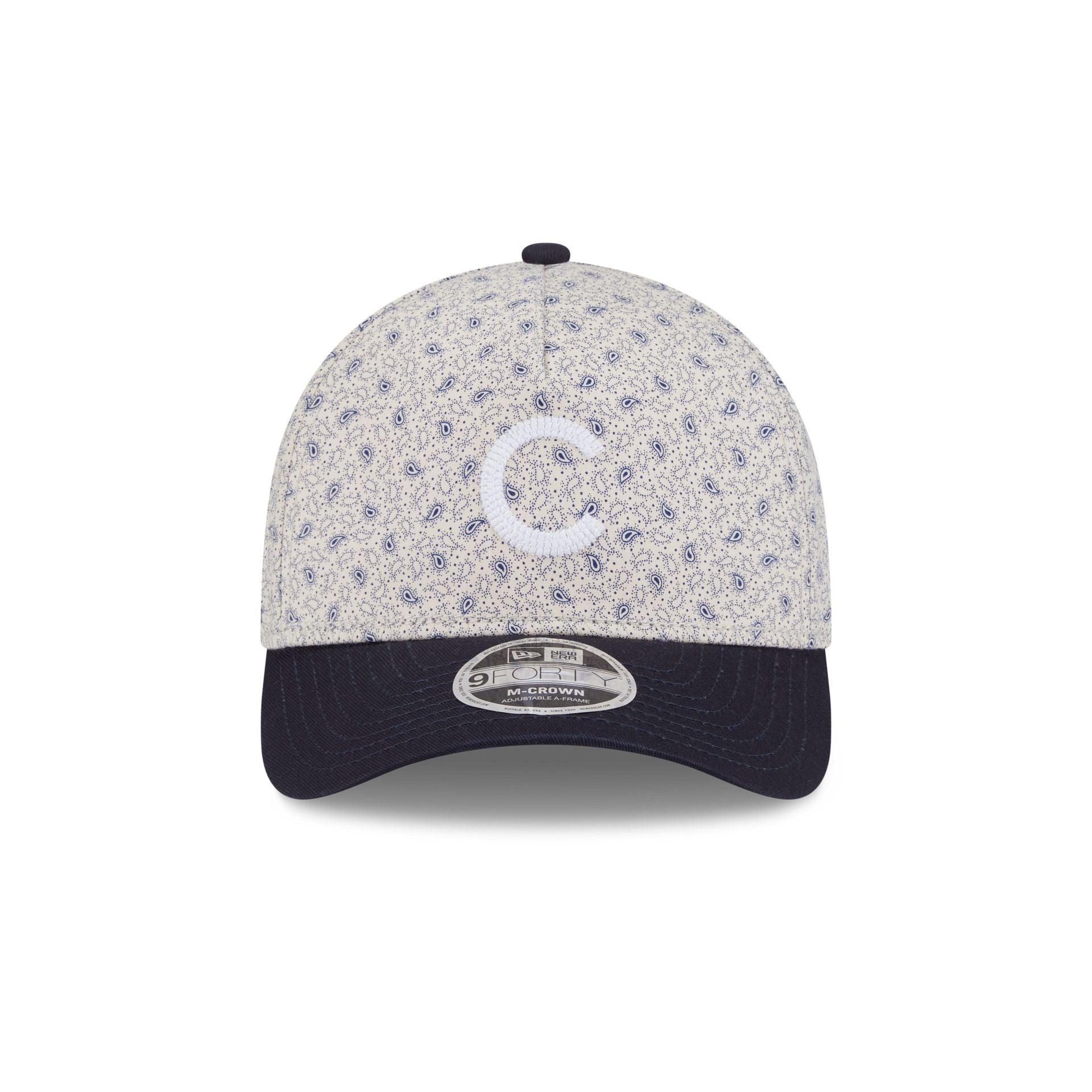 Chicago Cubs Micro Print 9FORTY M-Crown A-Frame Adjustable Hat Male Product Image