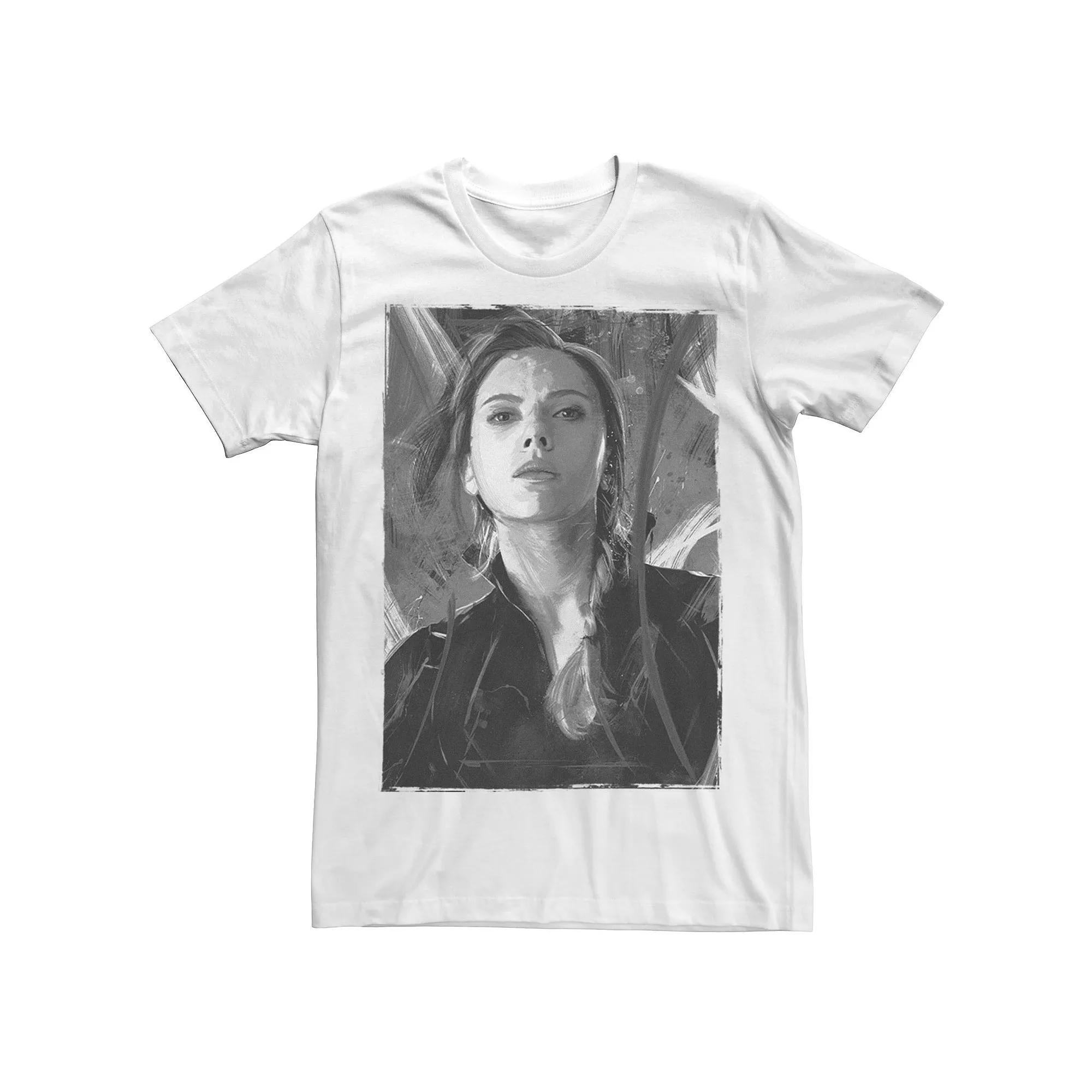 Men's Marvel Avengers: Endgame Black Widow Dark Painted Poster Tee, Size: 3XL, White Product Image