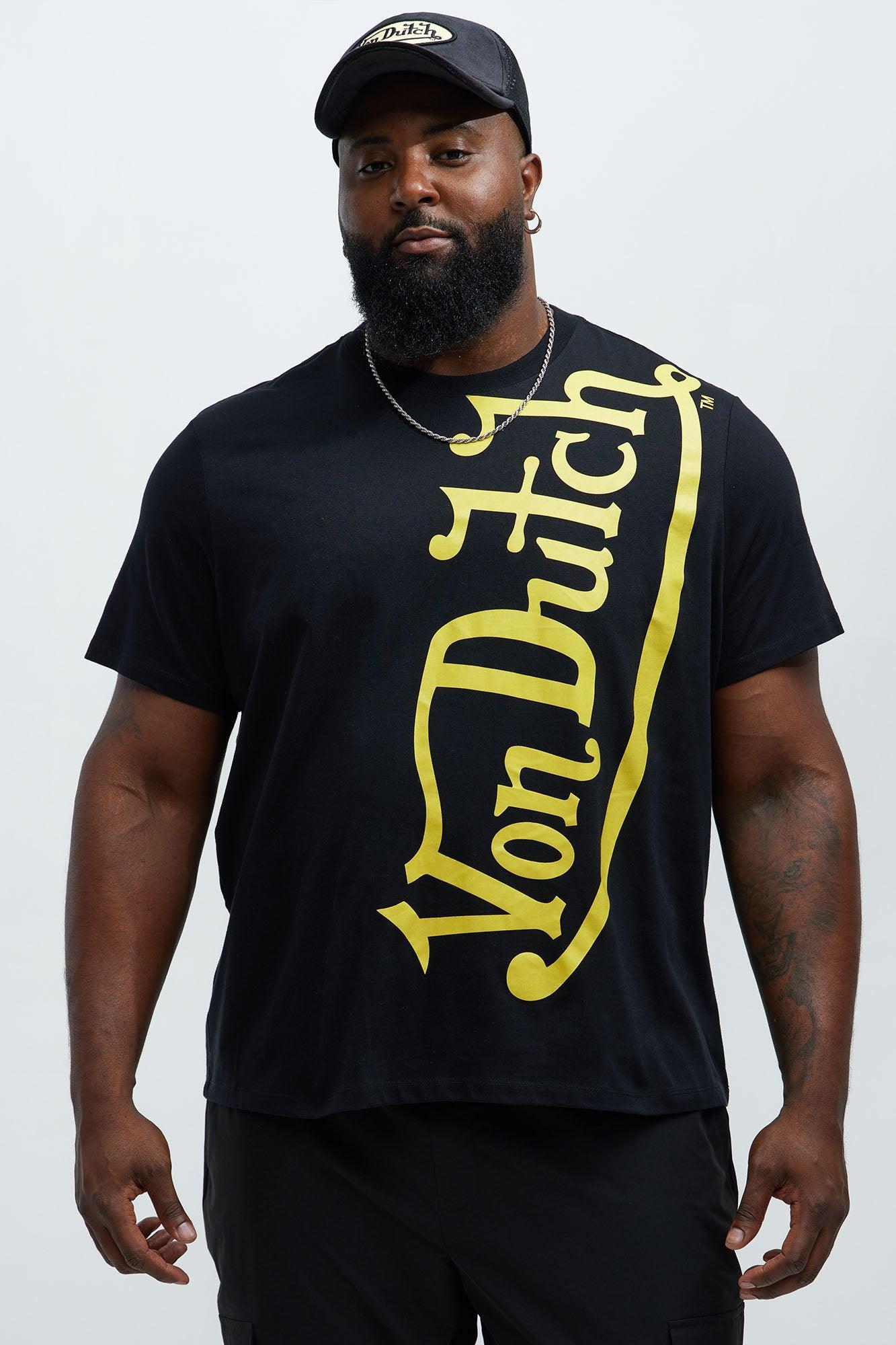 Von Dutch Blasted Short Sleeve Tee - Black/Yellow Product Image