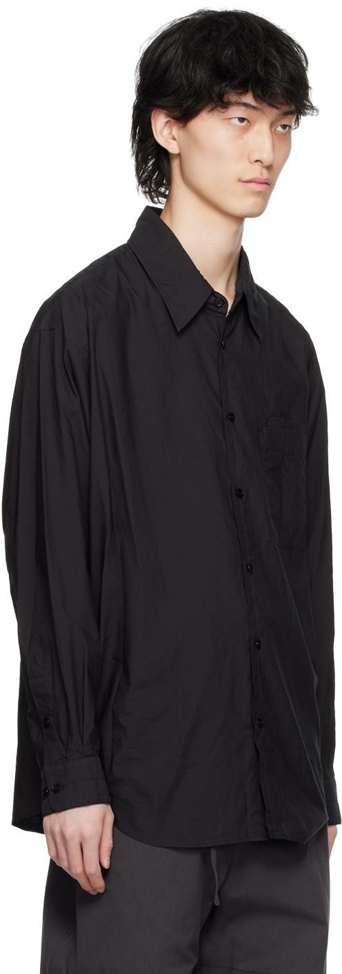 LEMAIRE Black Double Pocket Shirt In Bk999 Black Product Image