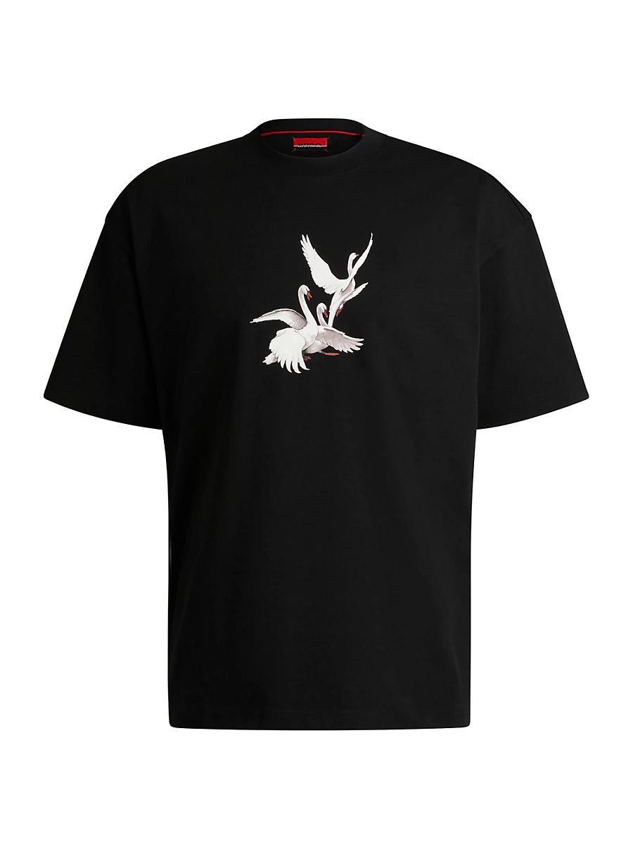 Mens HUGO x Les Benjamins Oversized-Fit T-Shirt Product Image
