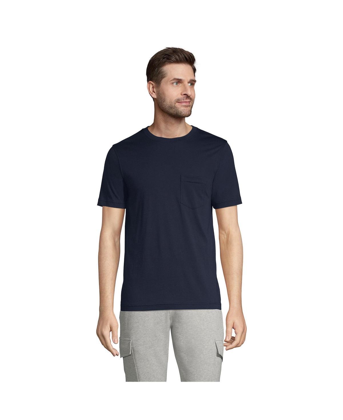 Men's Lands' End Supima Pocket Tee, Size: Medium, White Product Image