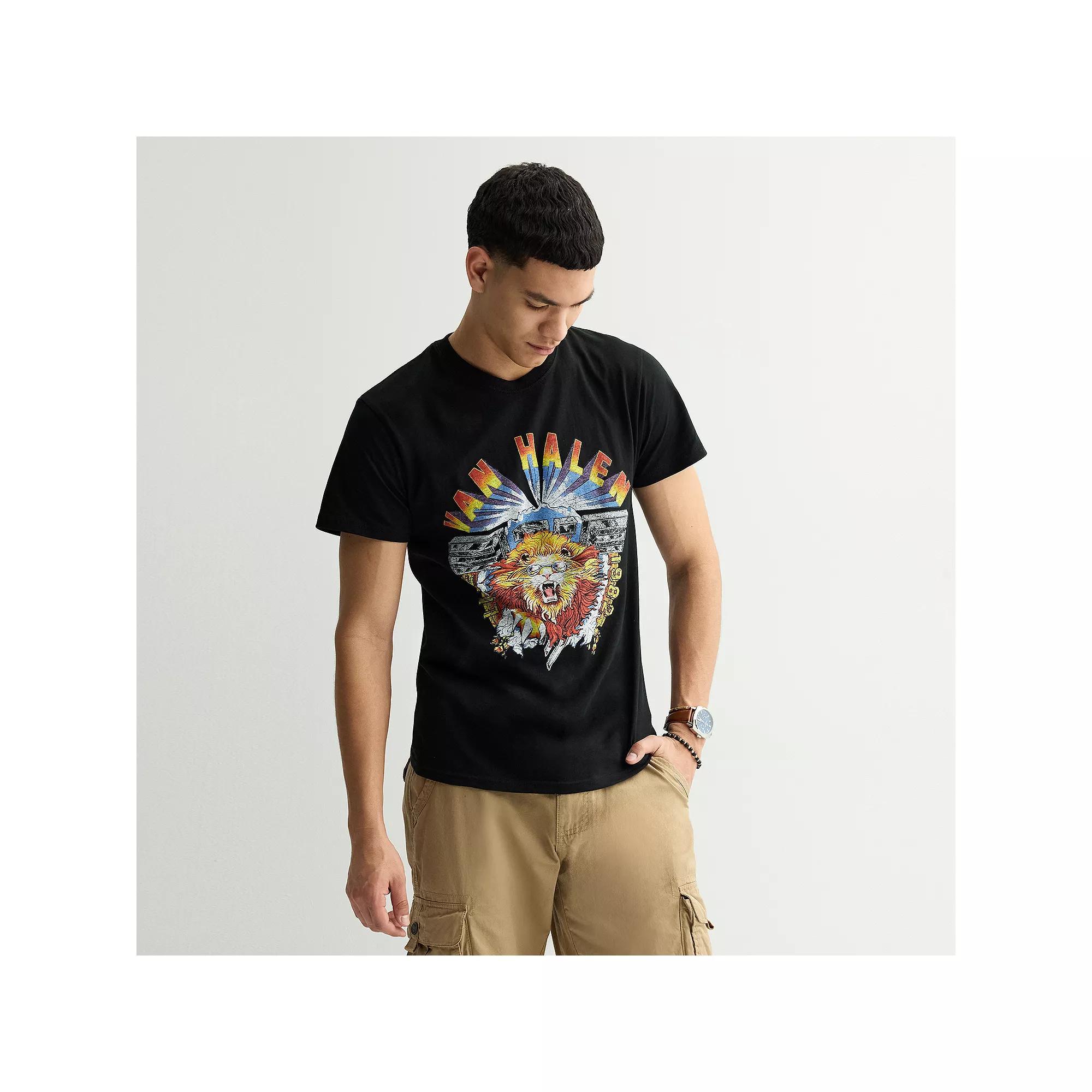 Men's Van Halen Lion Graphic Tee, Size: Small, Black Product Image