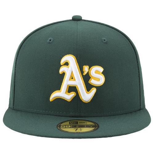Men's New Era Green Oakland Athletics Road Authentic Collection On Field 59FIFTY Performance Fitted Hat, Size: 7 3/4 Product Image