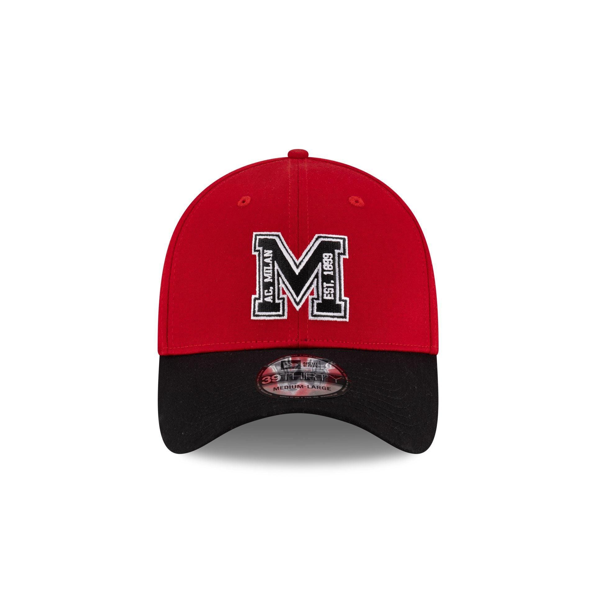 AC Milan M Logo Scarlet 39THIRTY Stretch Fit Hat Male Product Image