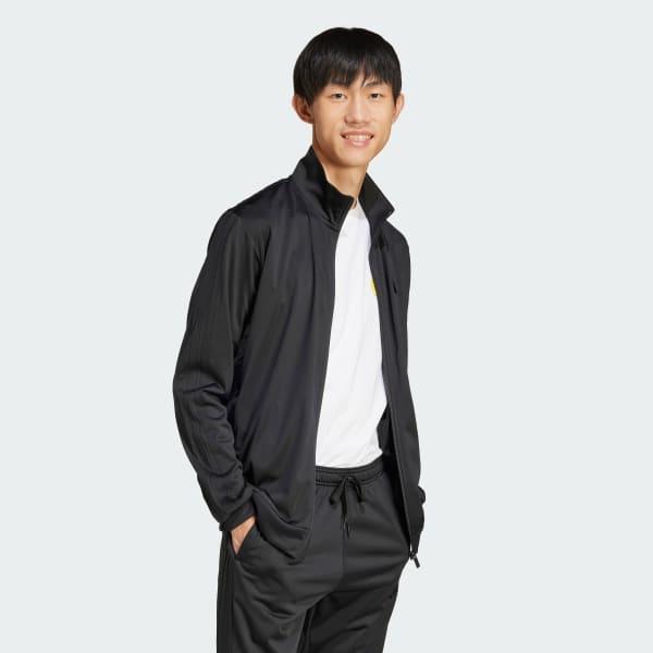 Men's adidas 3-Stripes Tricot Regular Sportswear Track Jacket, Size: XXL, Dark Blue Product Image