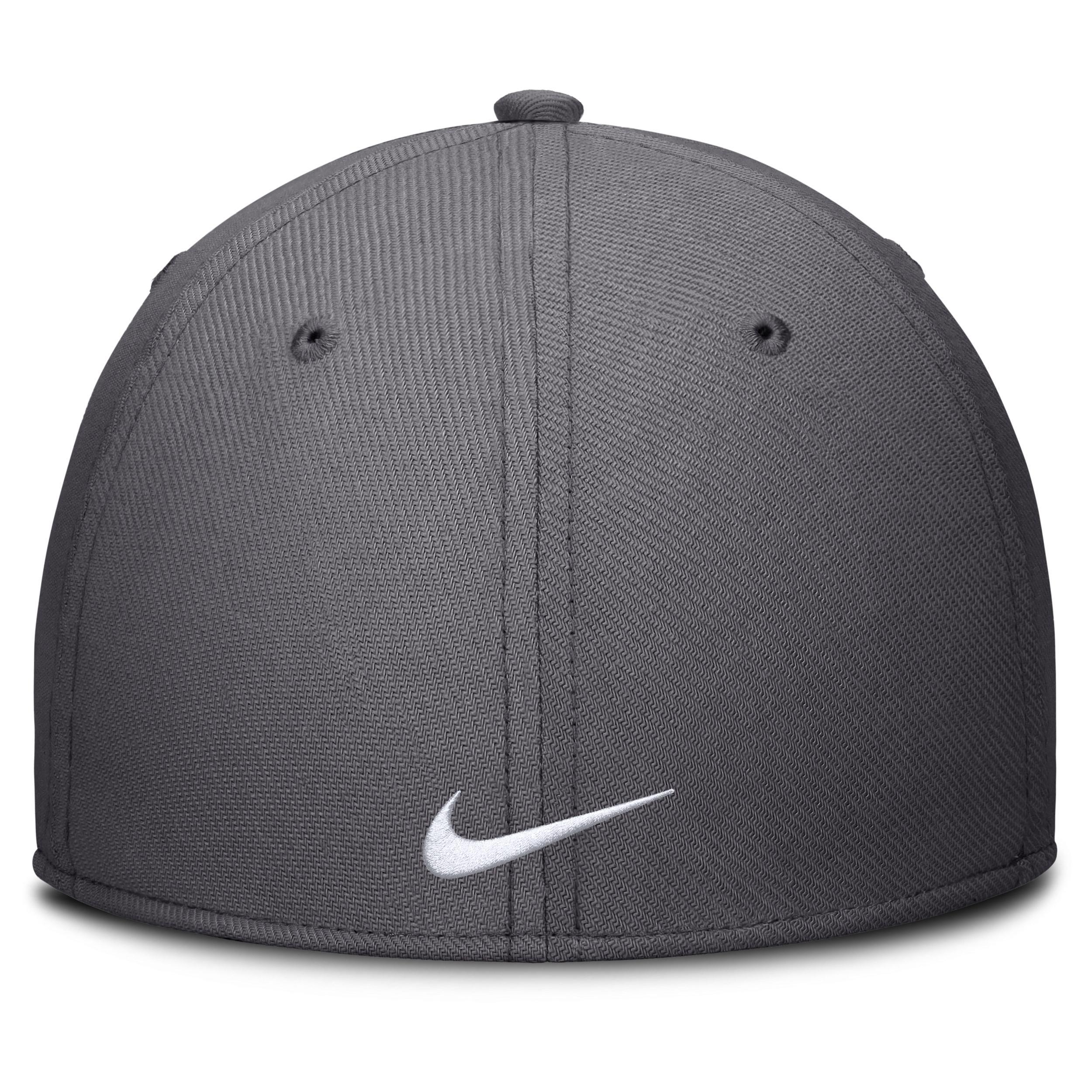 Men's Nike  Gray Los Angeles Dodgers Swoosh Performance Flex Hat, Size: Small/Medium, Grey Product Image