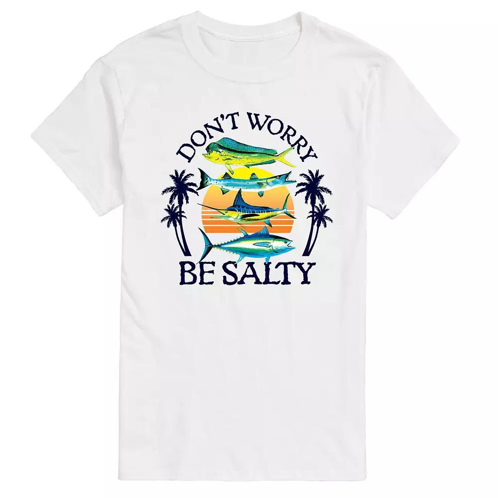 Big & Tall Dont Worry Be Salty Graphic Tee, Mens Product Image