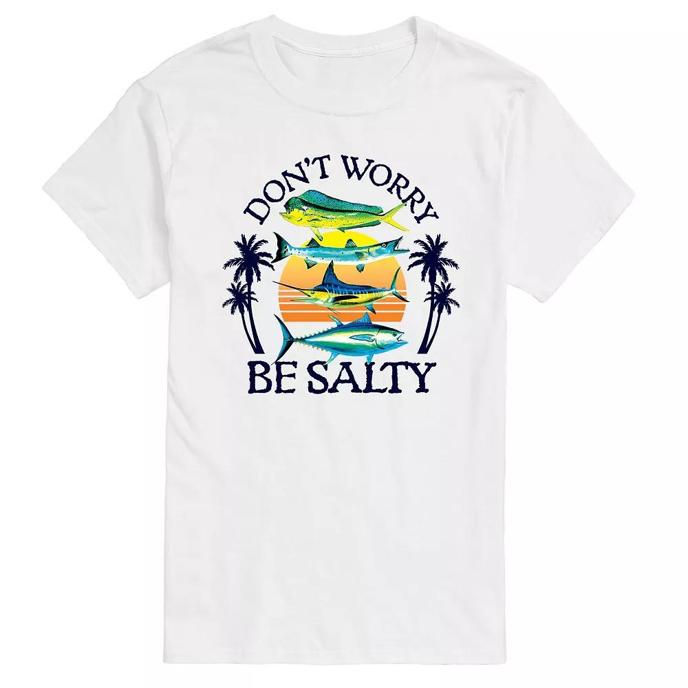 Big & Tall Dont Worry Be Salty Graphic Tee, Mens Product Image