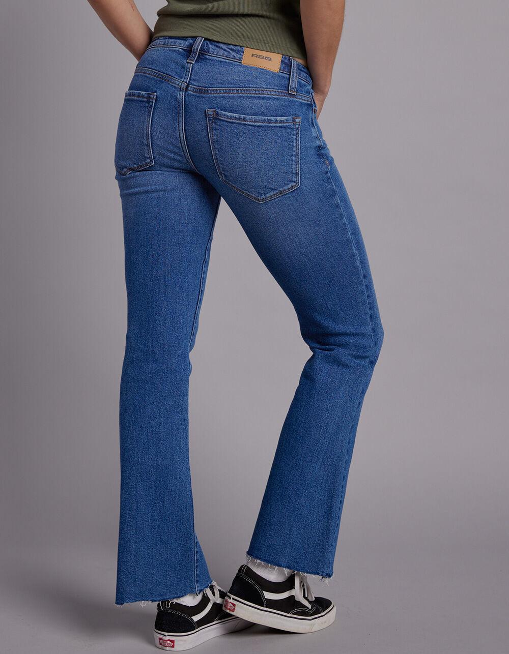 RSQ Womens Low Rise Flare Jeans - DARK WASH Product Image