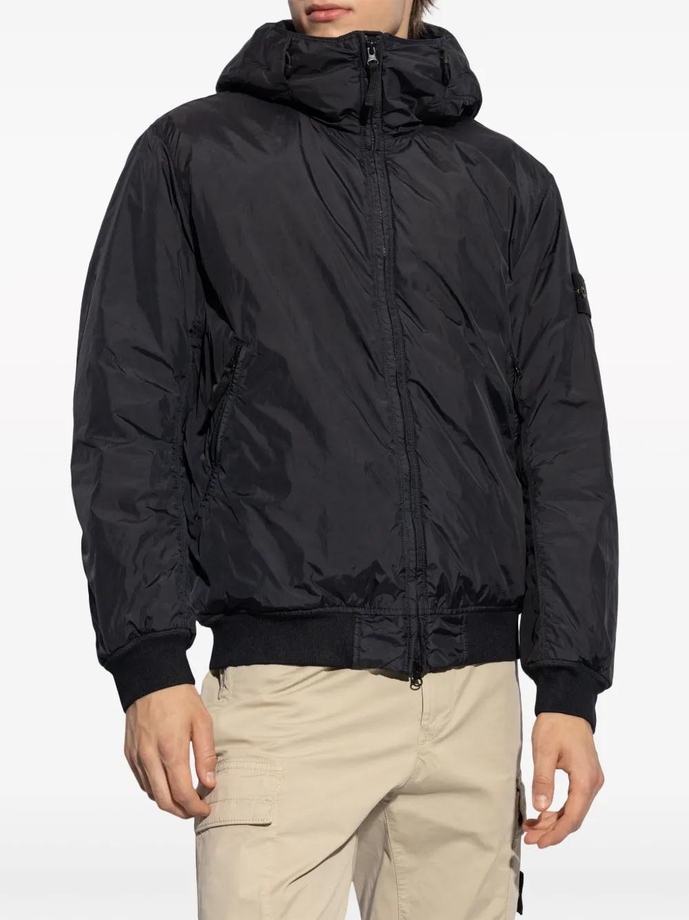Compass-badge hooded windbreaker Product Image
