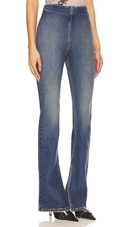 Womens Split Boot-Cut Denim Leggings Product Image