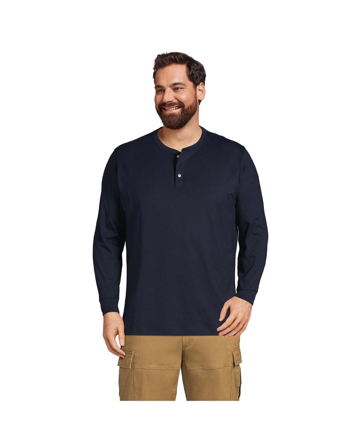 Big & Tall Lands End Super-T Classic-Fit Henley, Mens Product Image