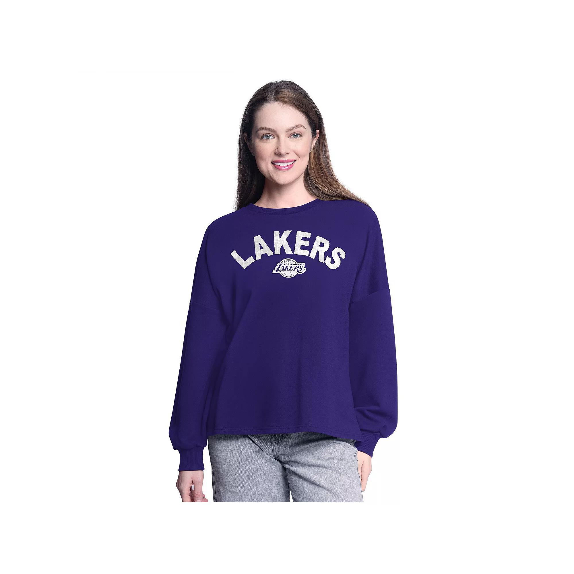 Women's G-III 4Her by Carl Banks Purple Los Angeles Lakers Athletic Pullover Sweatshirt, Size: Medium Product Image