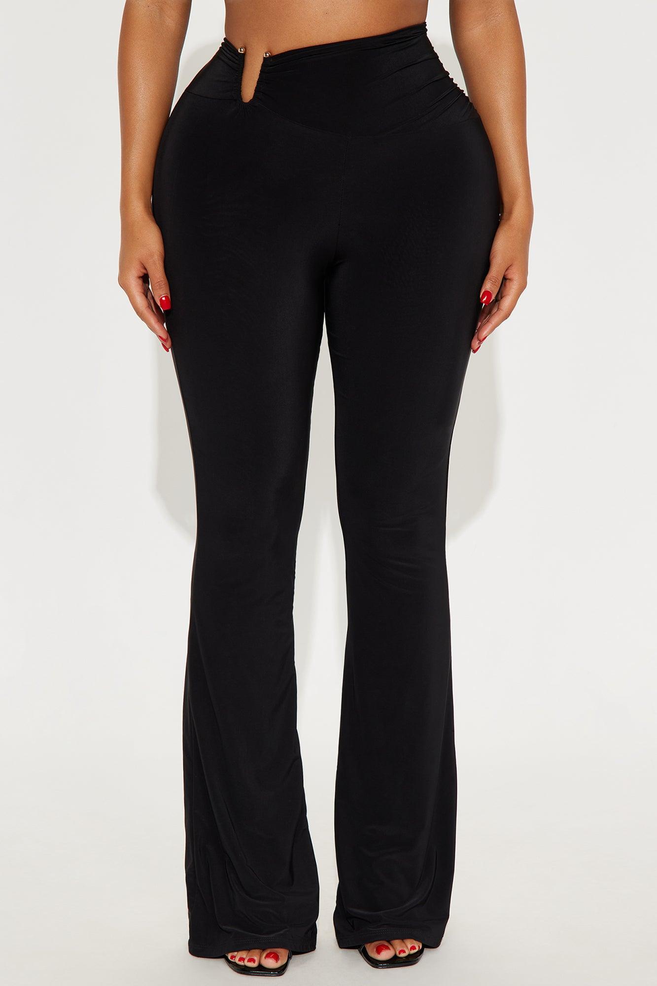 Sanna Ruched Flare Pant - Black Product Image