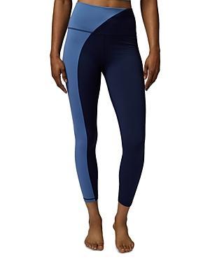 Spiritual Gangster Zoe Color-Block 7/8 Leggings (Midnight Navy/Pacific ) Women's Clothing Product Image