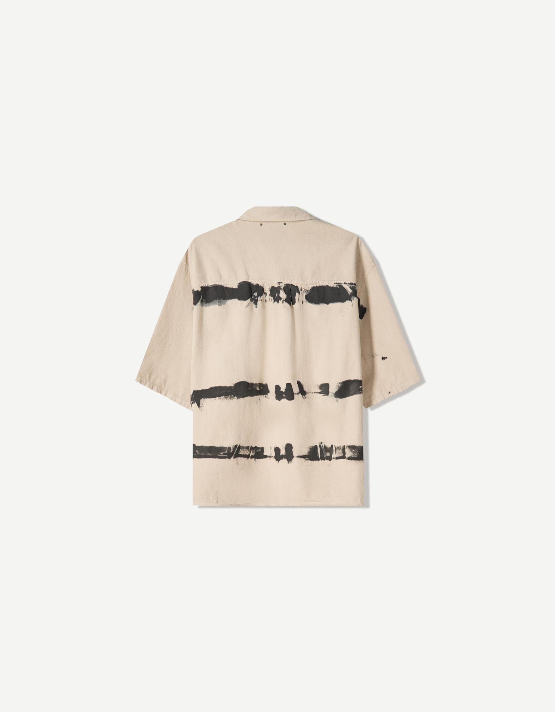 Boxy short sleeve tie-dye shirt Product Image