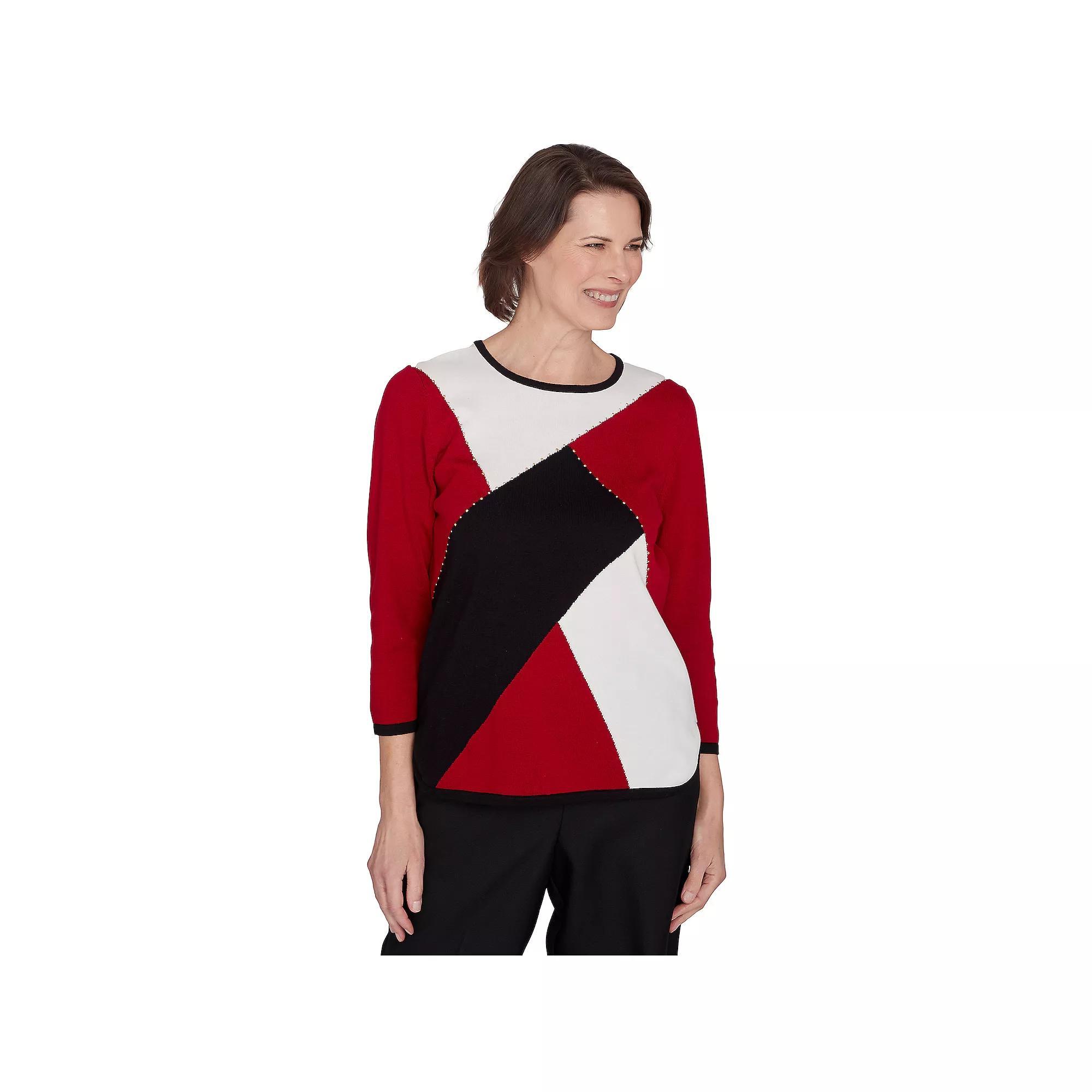 Women's Alfred Dunner Colorblock Beaded Top, Size: XL Product Image