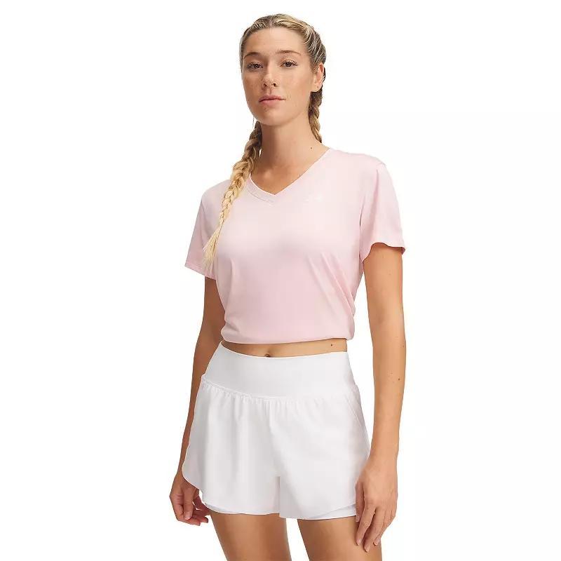 Women's Under Armour Tech™ V-Neck Short Sleeve Tee, Size: XS, Prime Pink Product Image